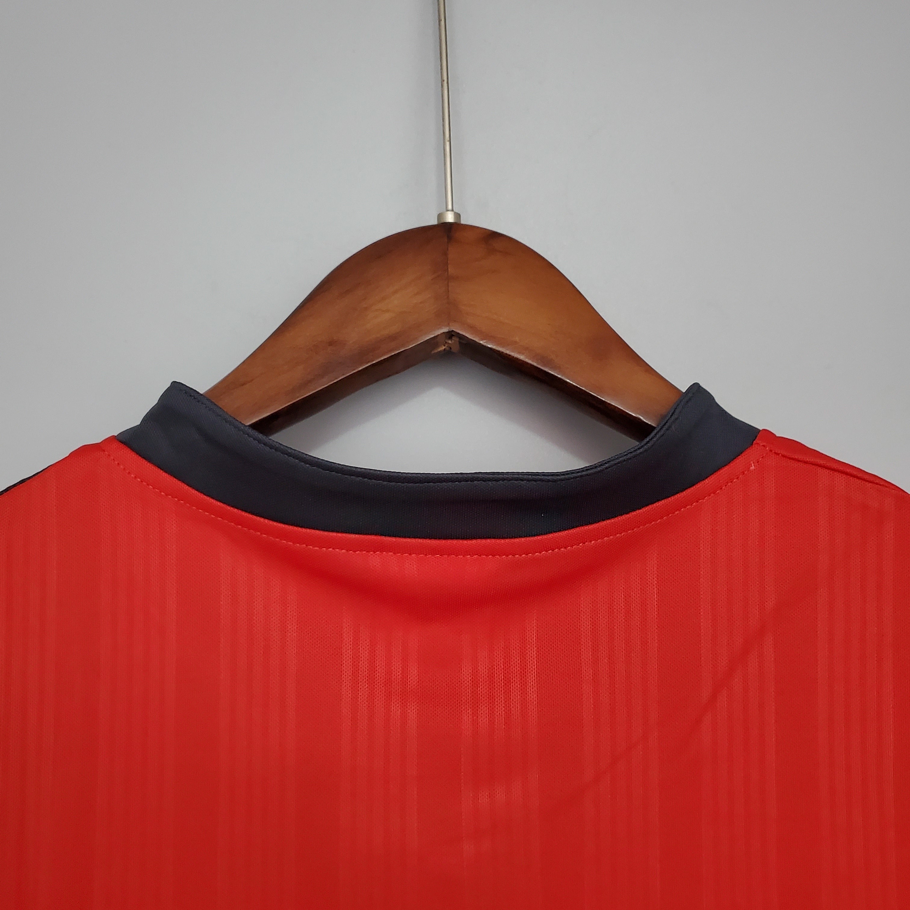 1990s Spain Retro Football Shirt | Red Black Home
