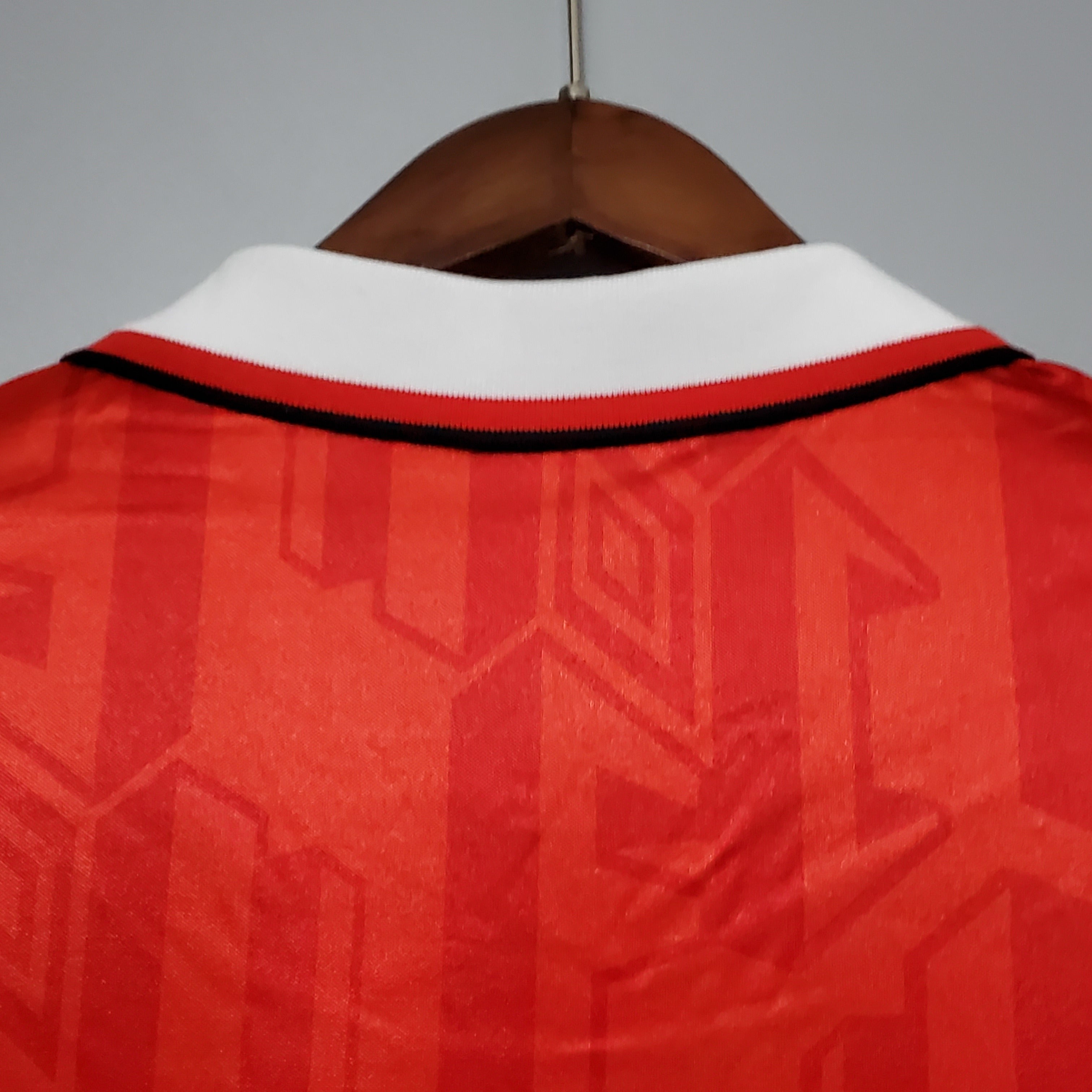 1990s Manchester United Retro Football Shirt | Red White Home