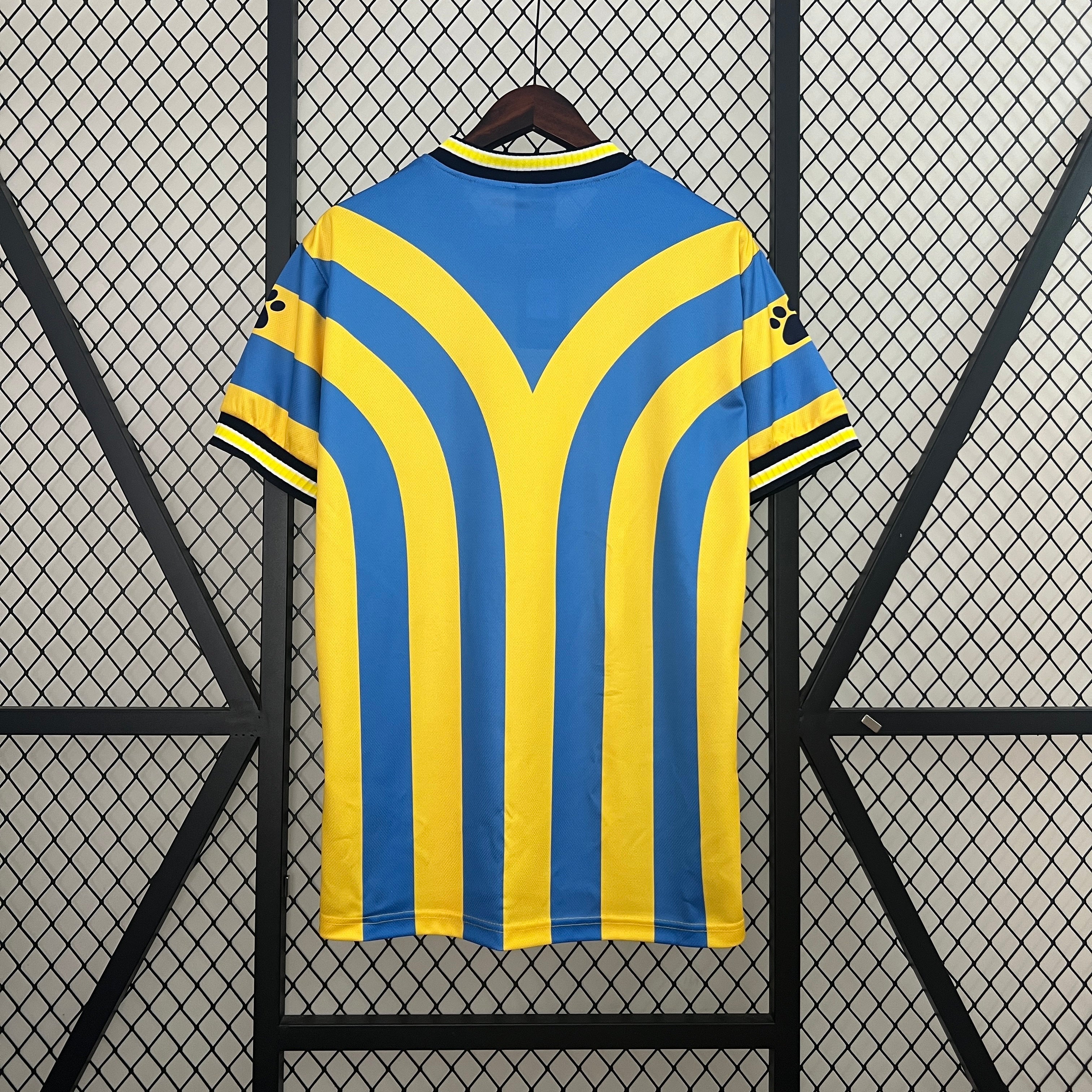 1990s Malaga Retro Football Shirt | Yellow Blue Home