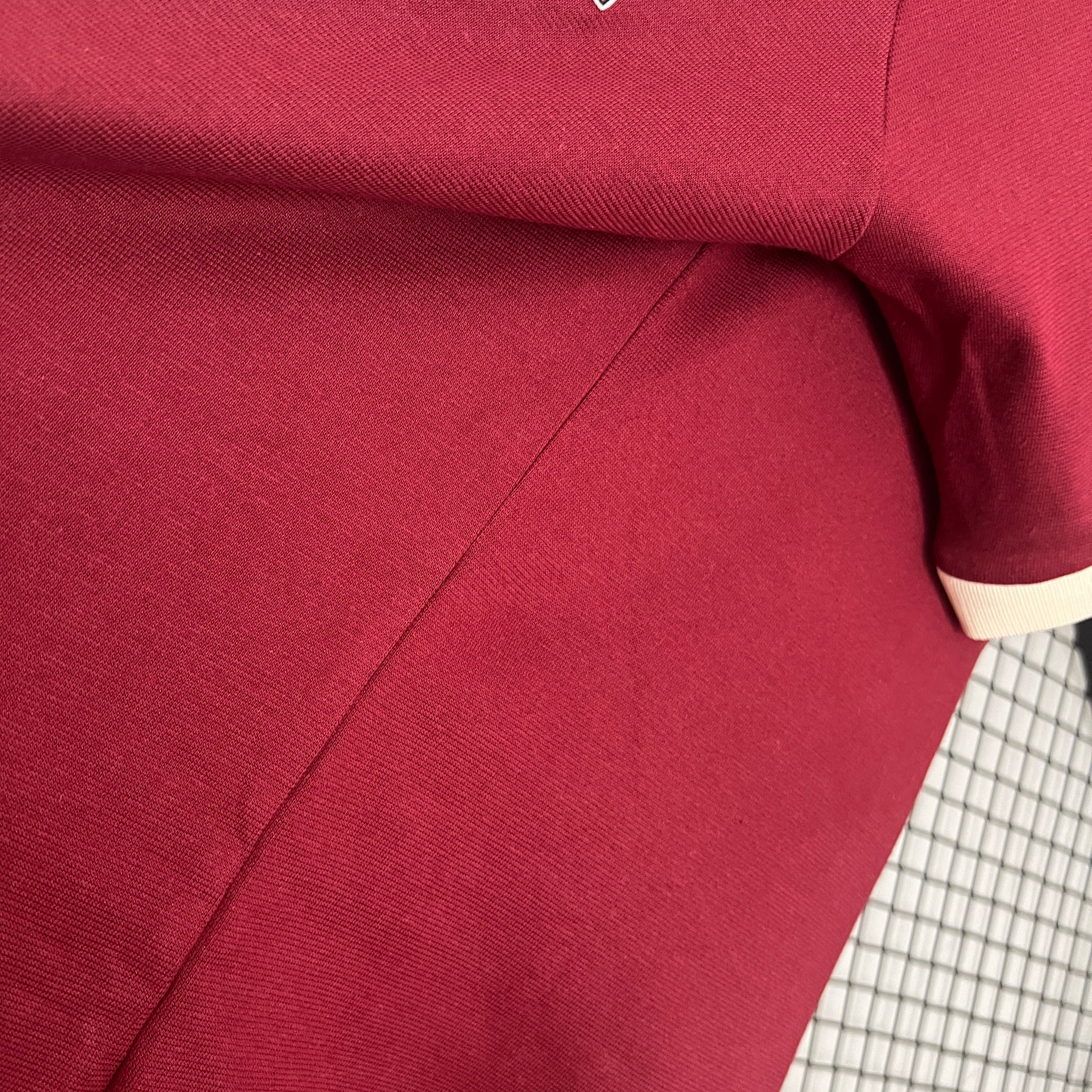 1980s Mexico Retro Football Shirt | Maroon Cream Home