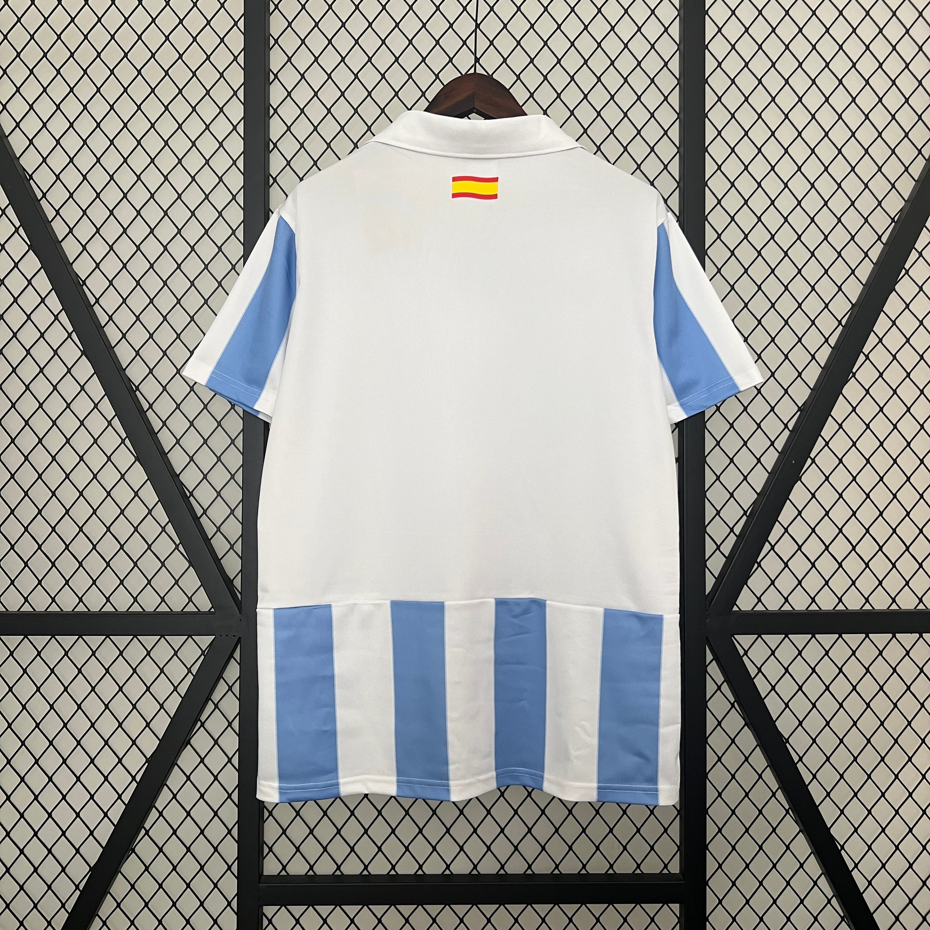 1990s Malaga Retro Football Shirt | Sky Blue White Home