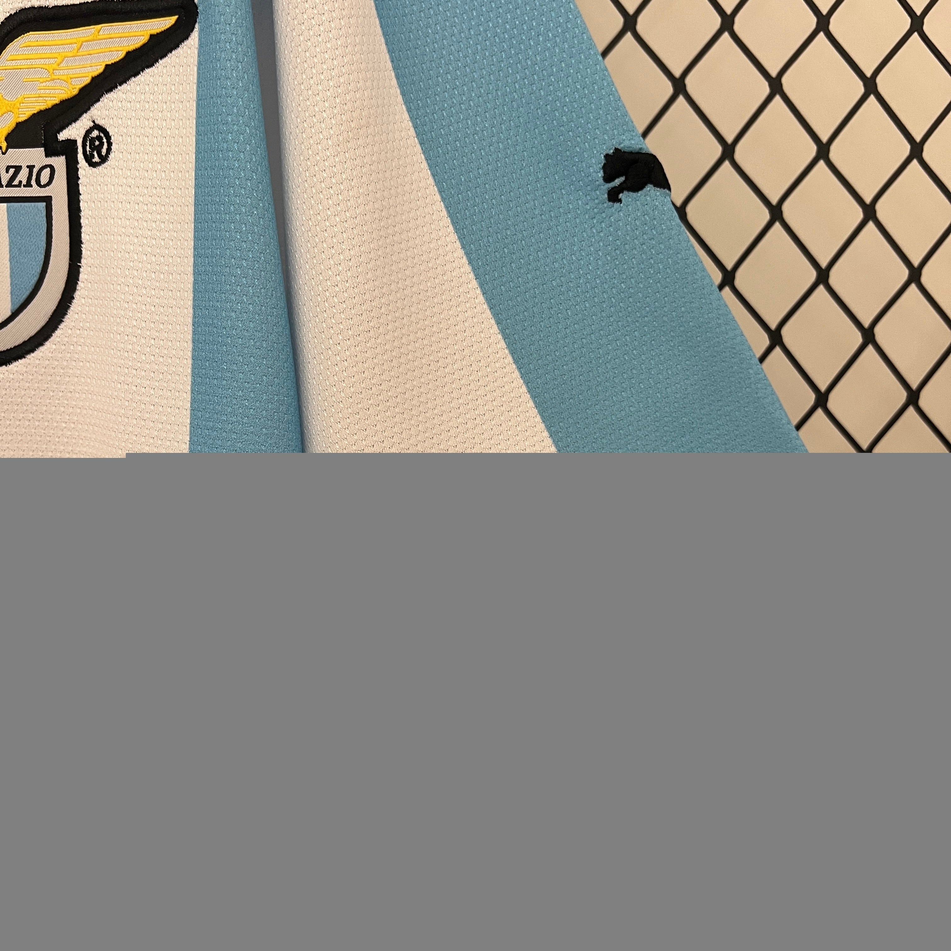 1990s Lazio Retro Football Shirt | Sky Blue White Home