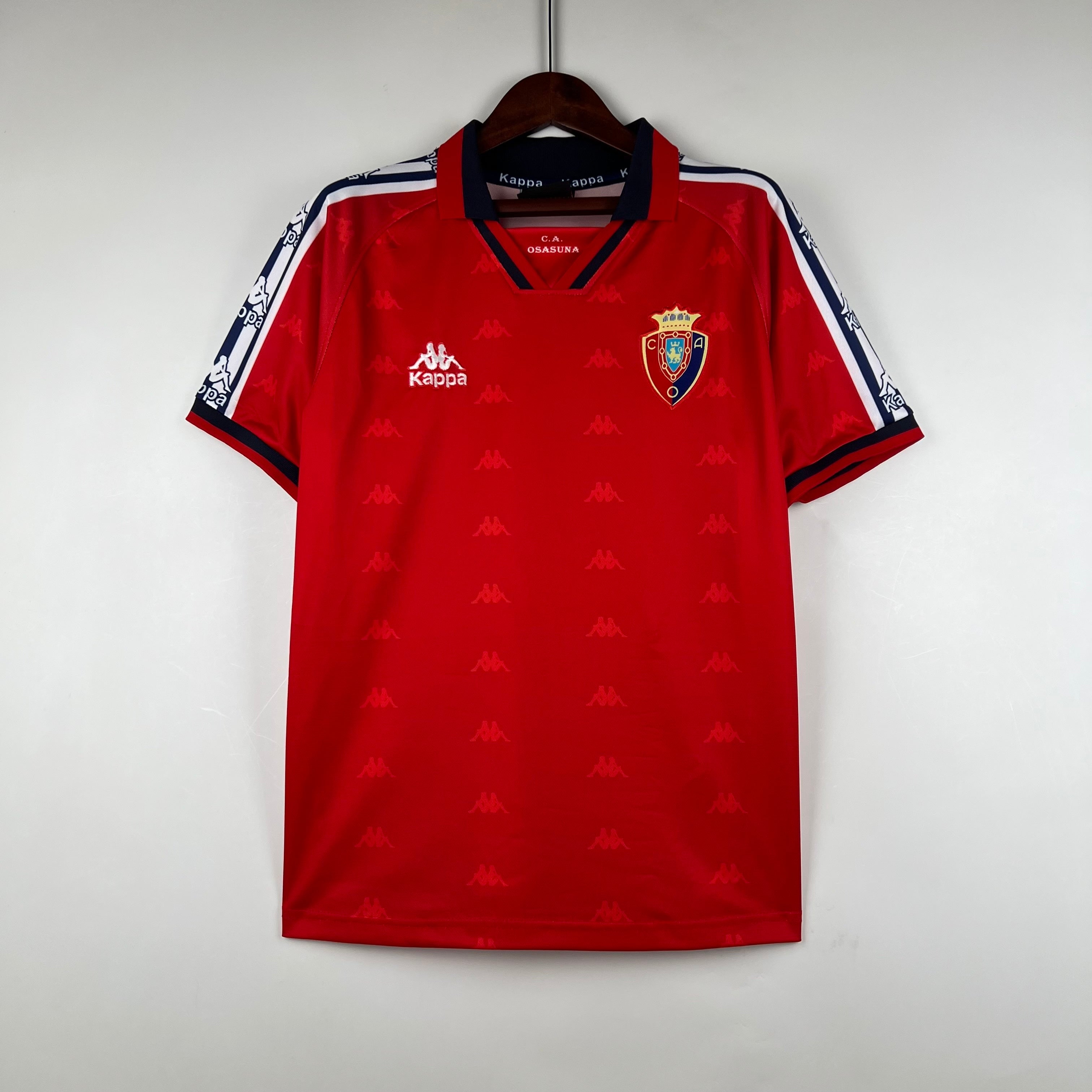1990s Osasuna Retro Football Shirt | Red Navy Home