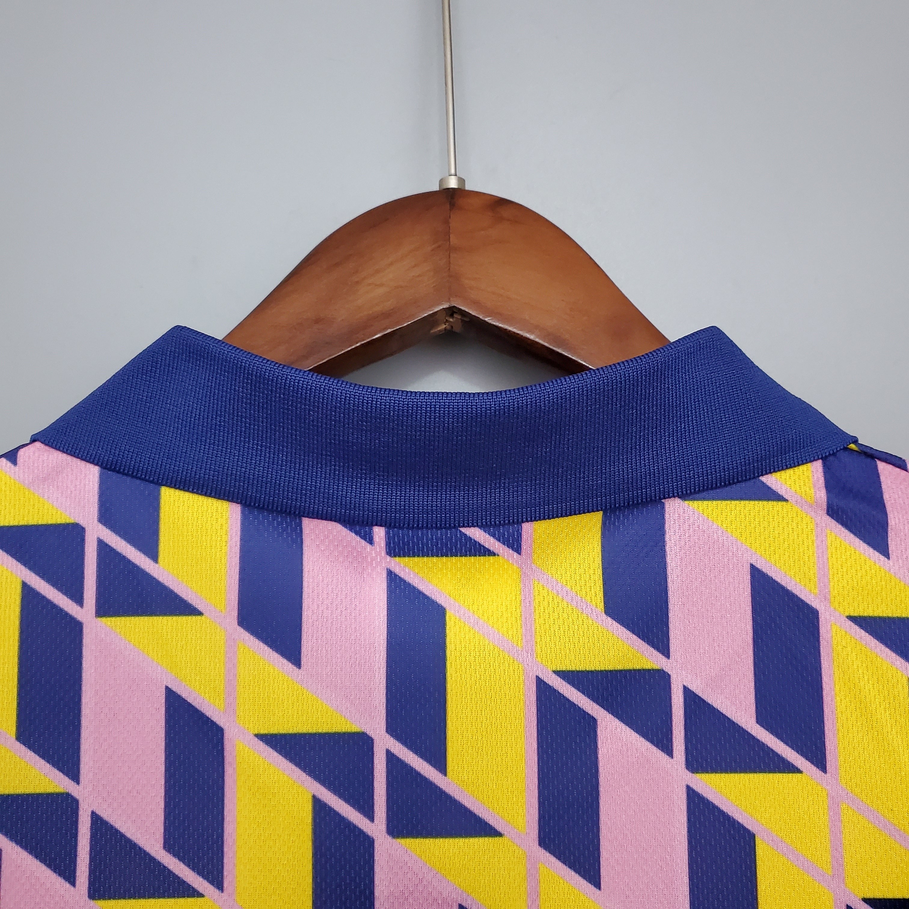 1990s Scotland Retro Football Shirt | Yellow Pink Home