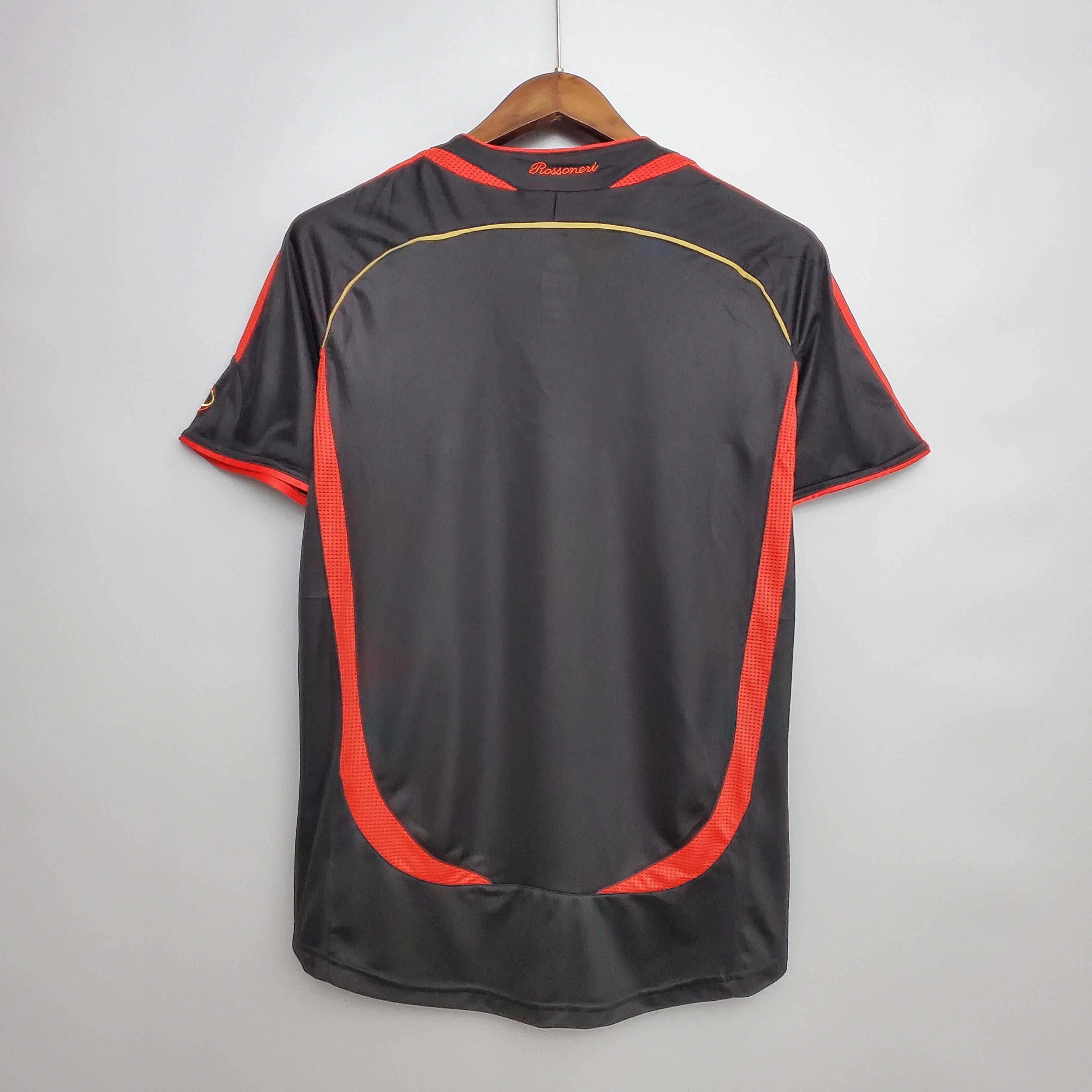 2000s AC Milan Retro Football Shirt | Black Red Home
