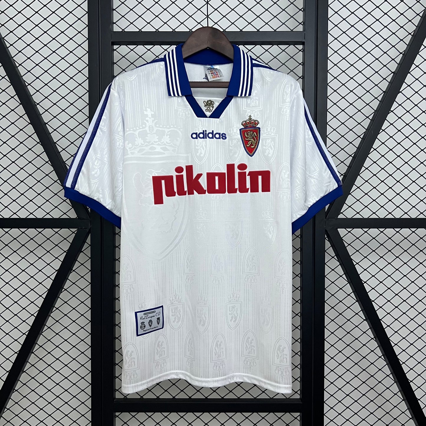 1990s Real Zaragoza Retro Football Shirt | White Blue Home