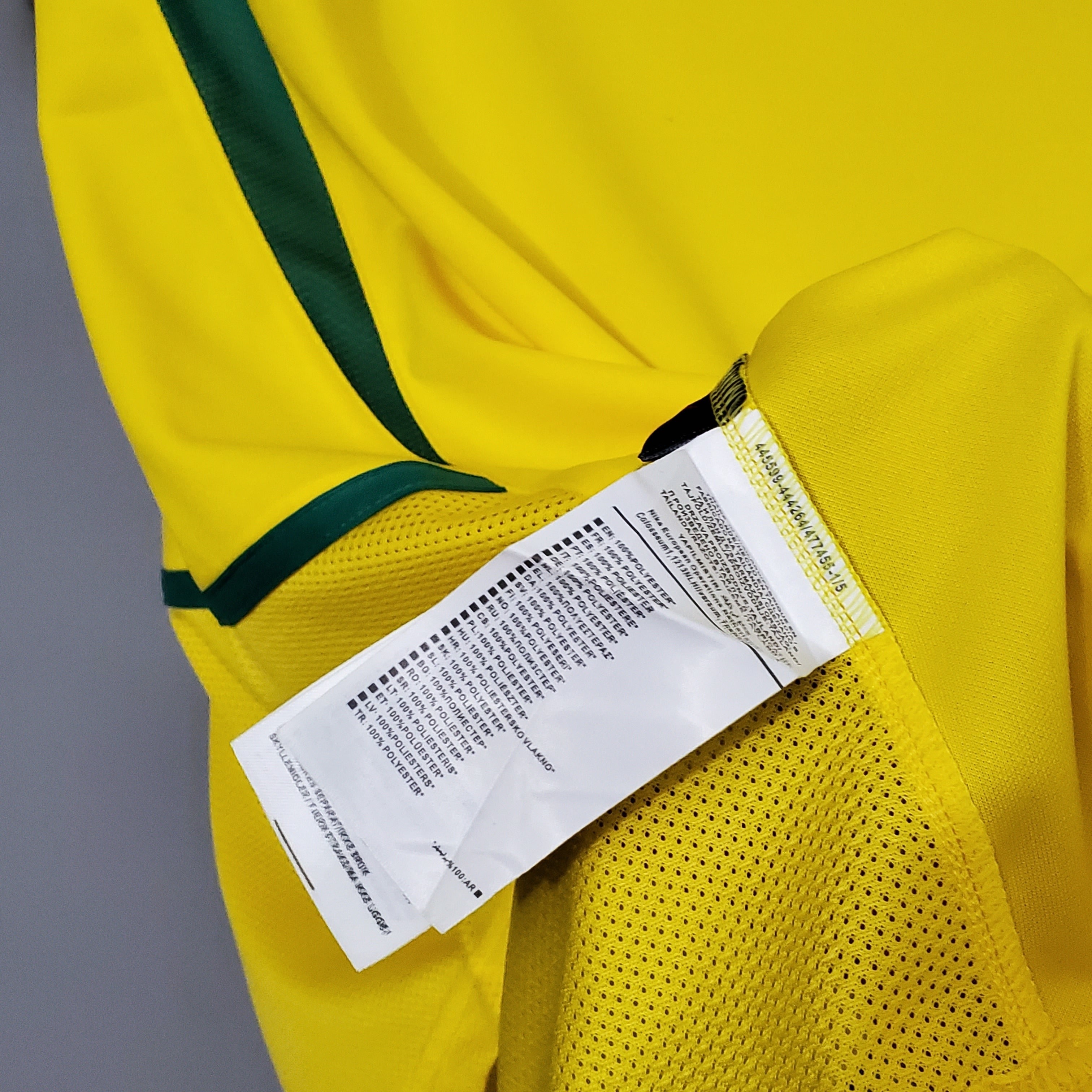 2000s Brasil Retro Football Shirt | Yellow Green Home