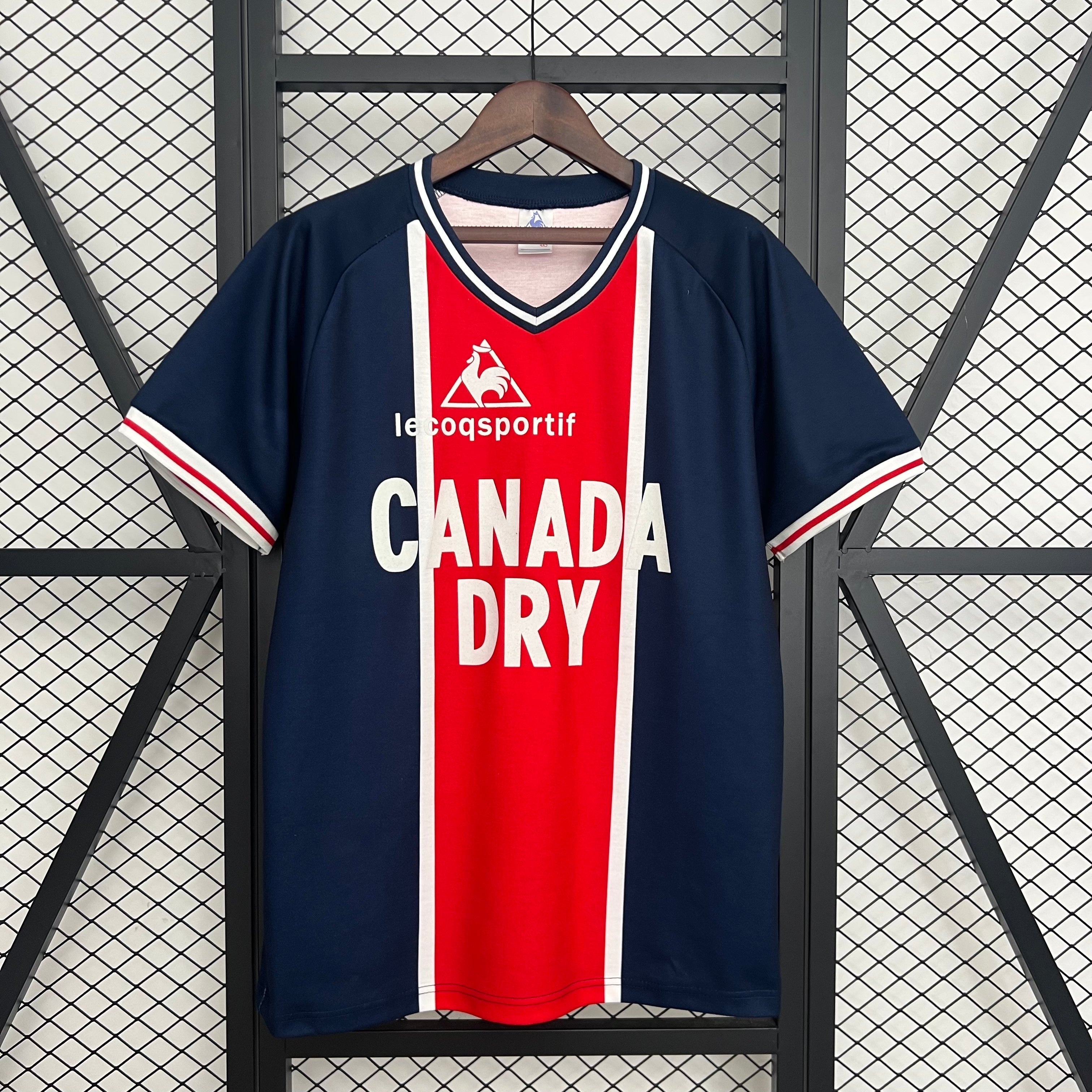 1980s Canada Dry Retro Football Shirt | Navy Red Home