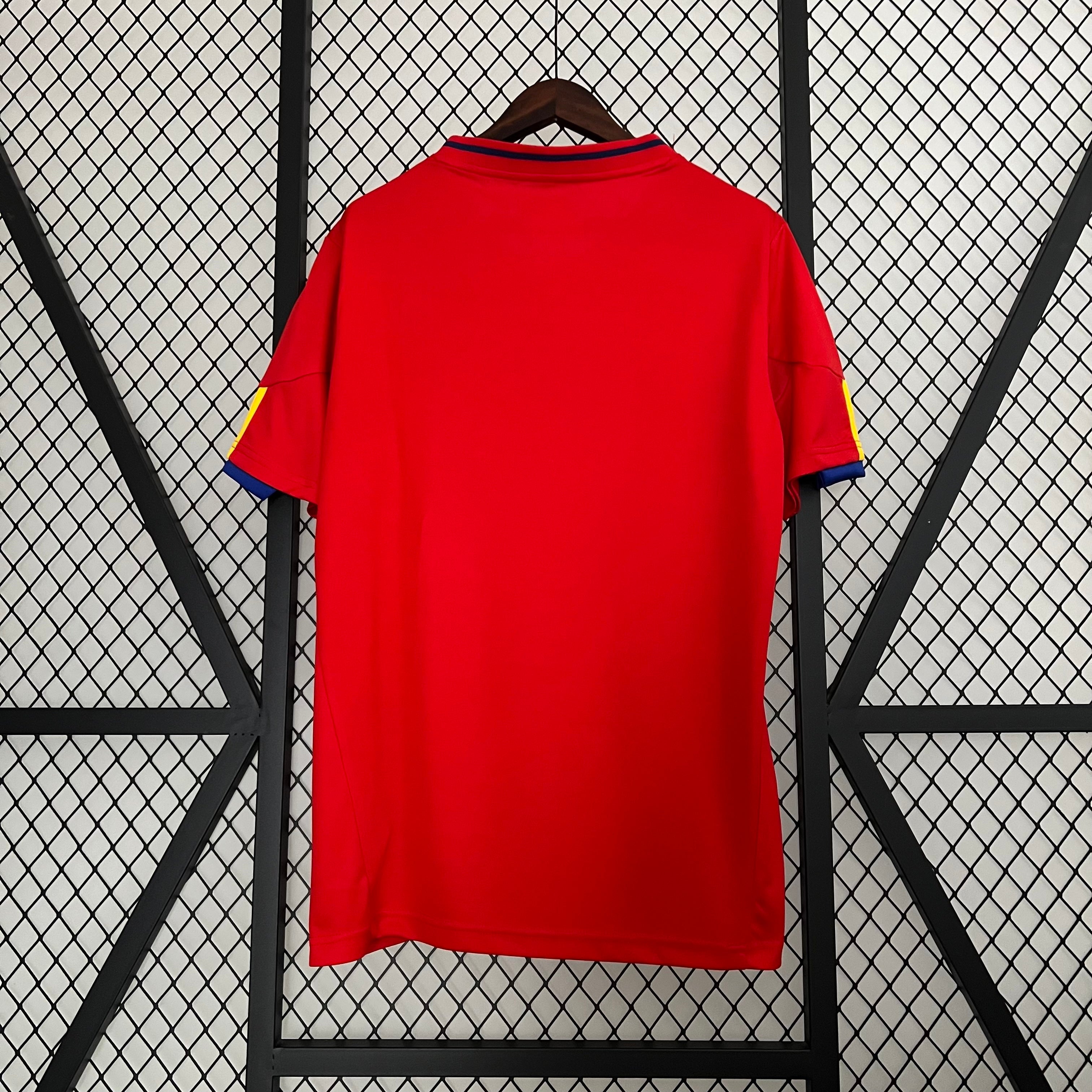 2010s Spain Retro Football Shirt | Red Yellow Home