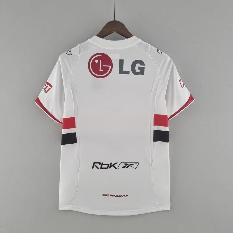 2000s Sao Paulo Retro Football Shirt | White Red Third