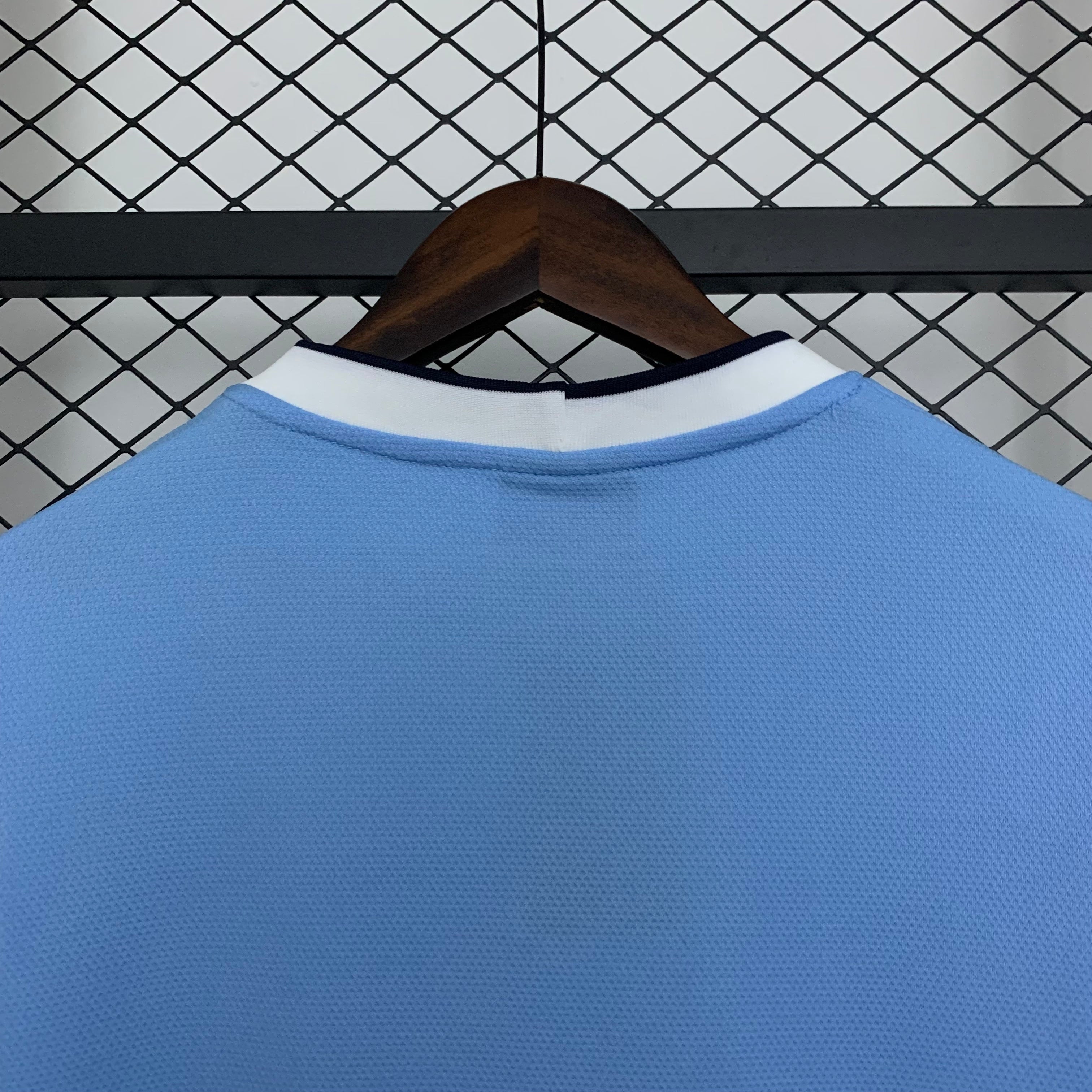 2010s Manchester City Retro Football Shirt | Sky Blue White Home