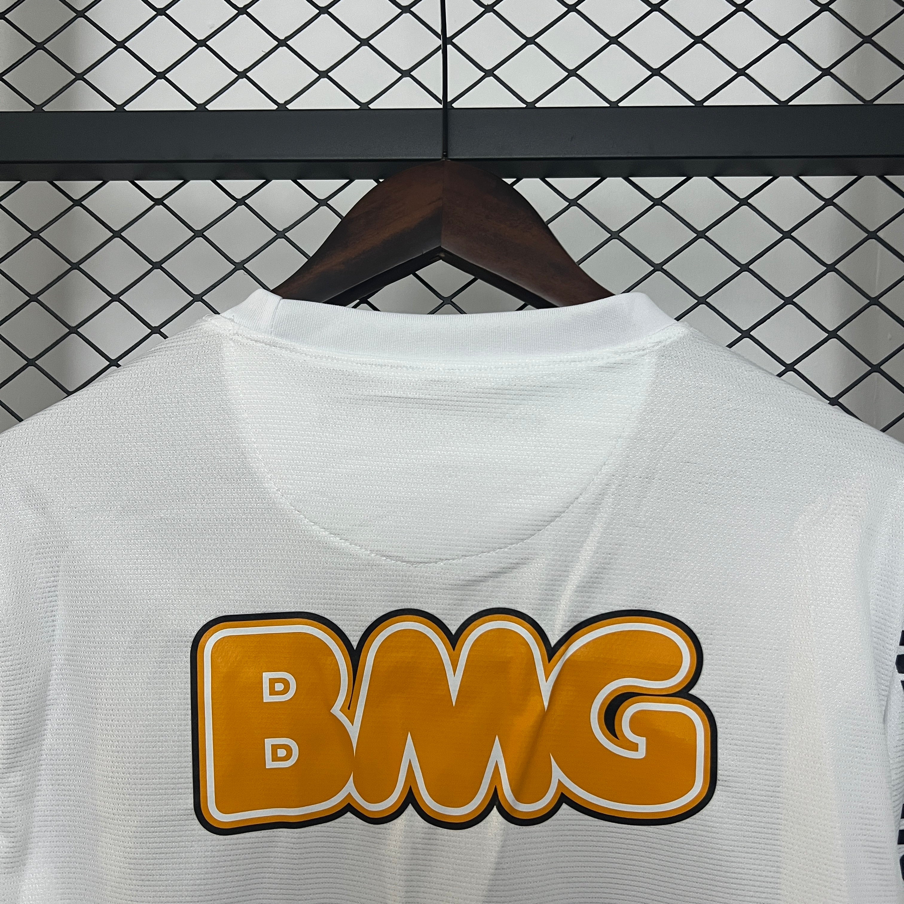 2000s Santos Retro Football Shirt | White Orange Home