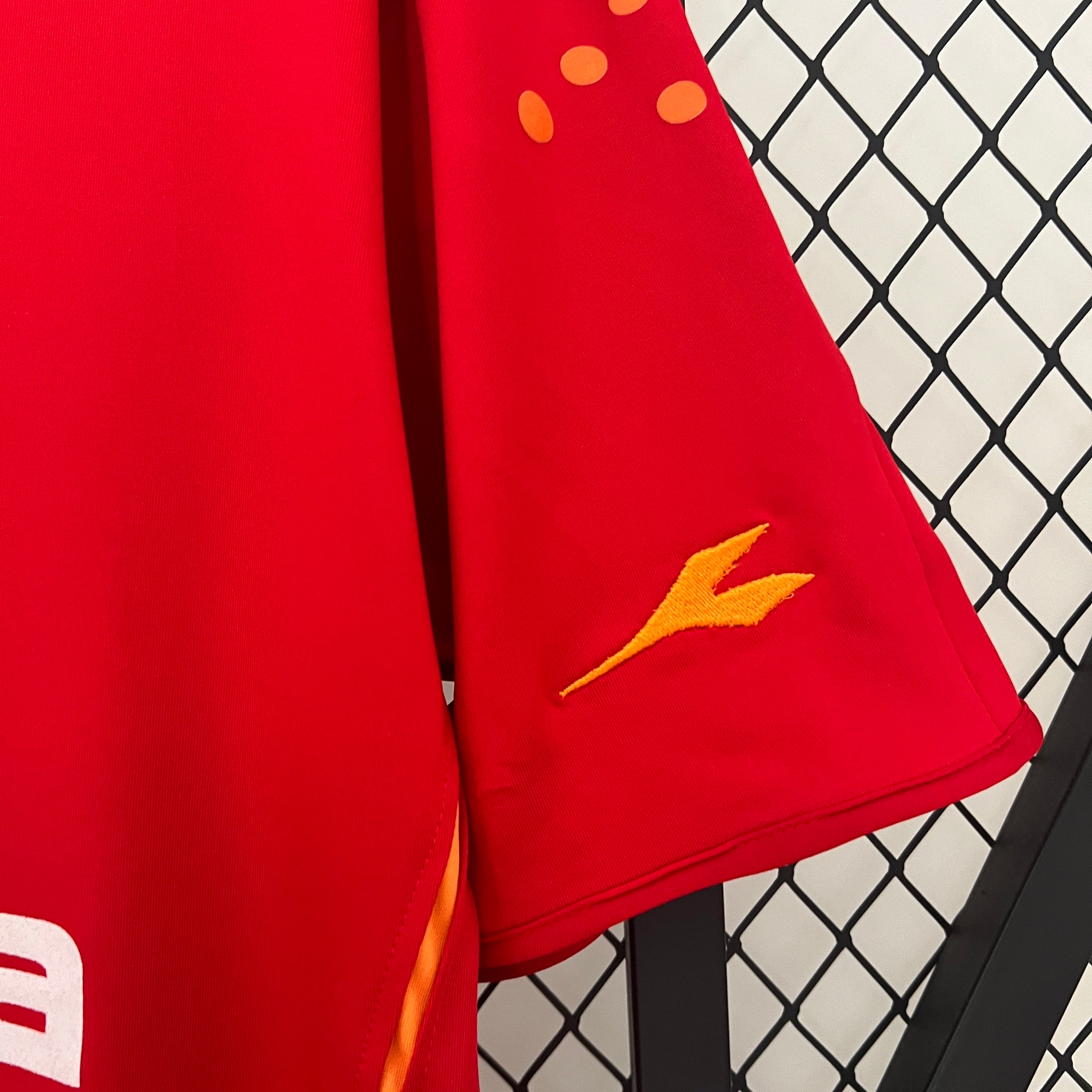 2000s Roma Retro Football Shirt | Red Orange Home