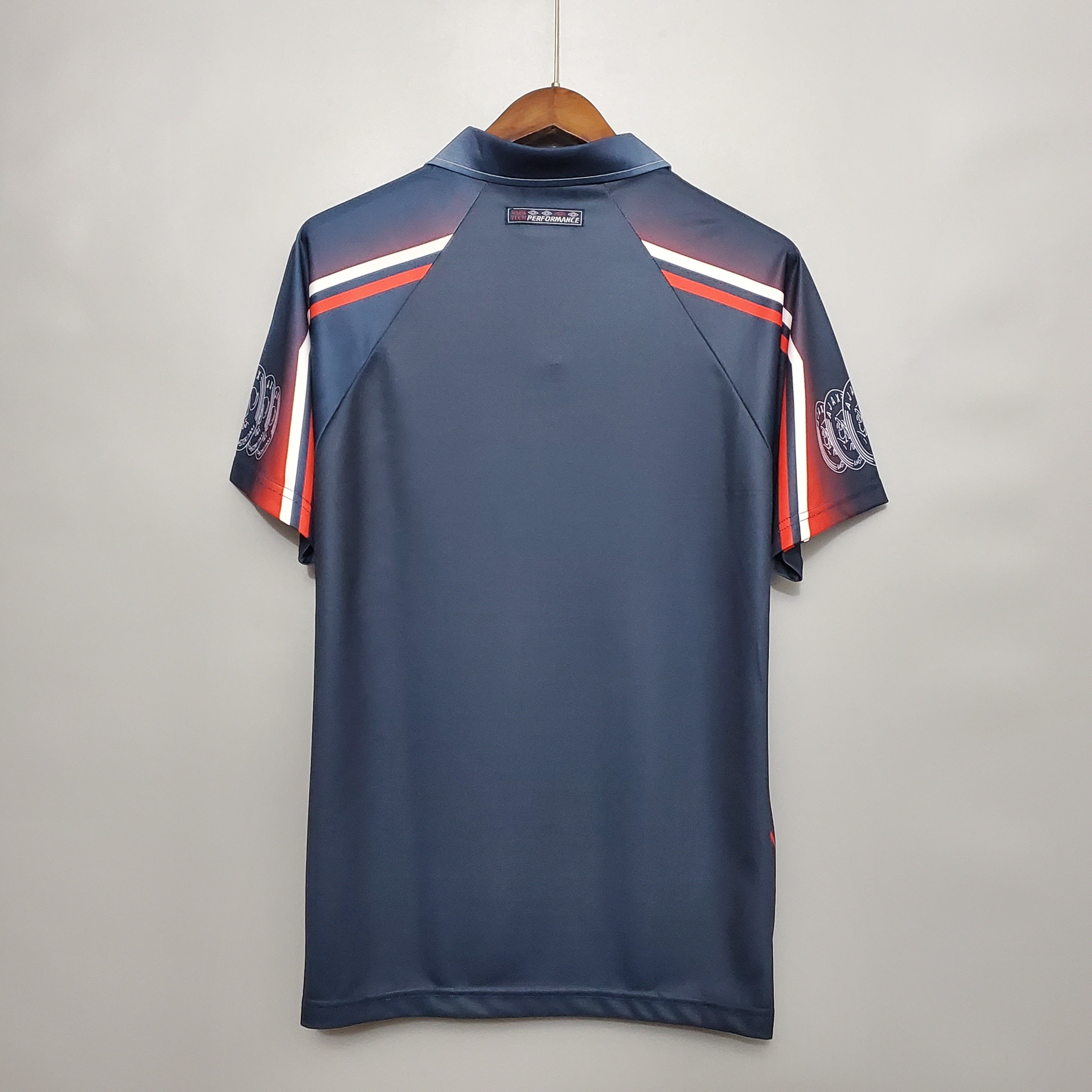 1990s Ajax Retro Football Shirt | Navy Red Home