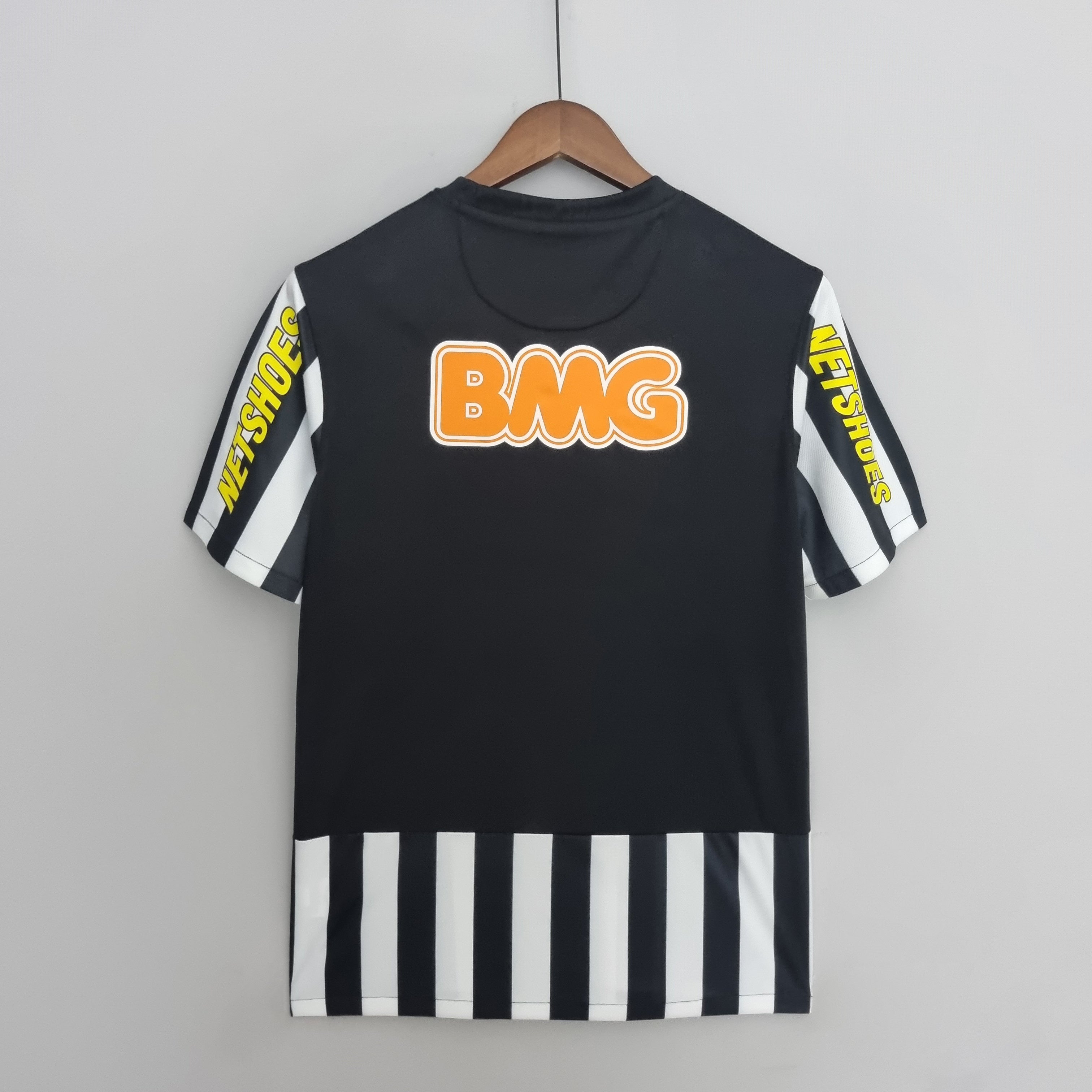 2020s Santos Retro Football Shirt | White Black Home