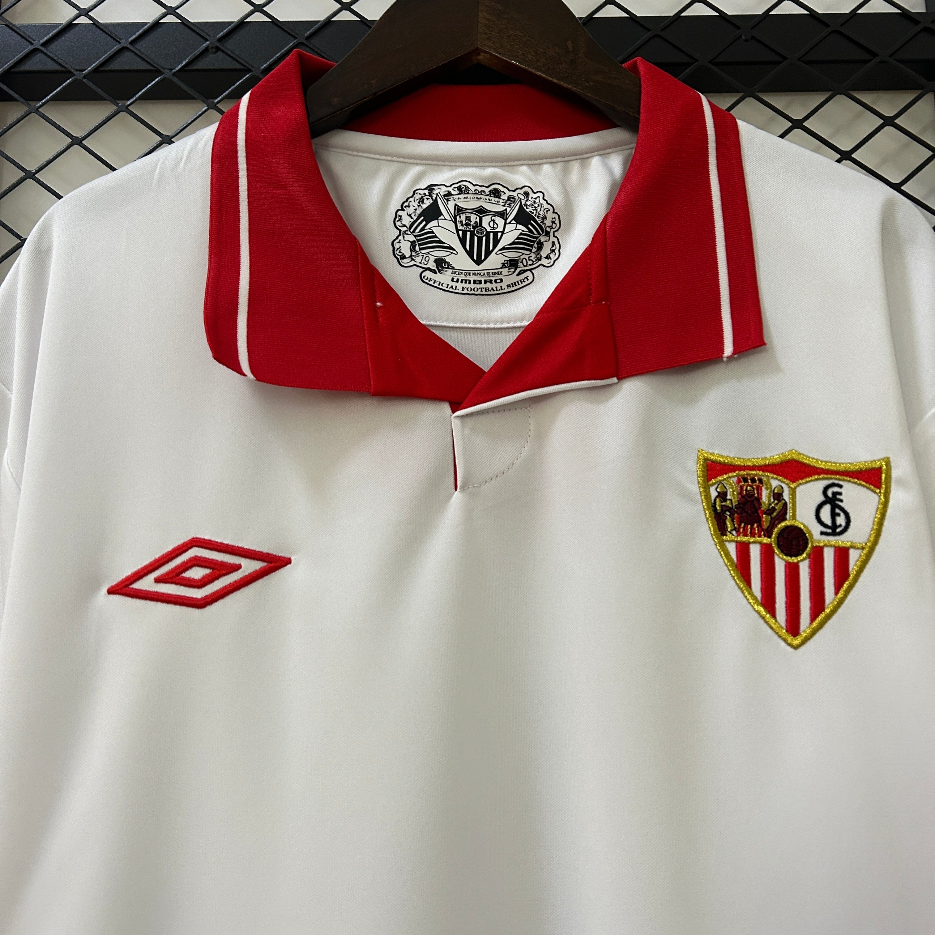 1990s Sevilla Retro Football Shirt | White Red Home