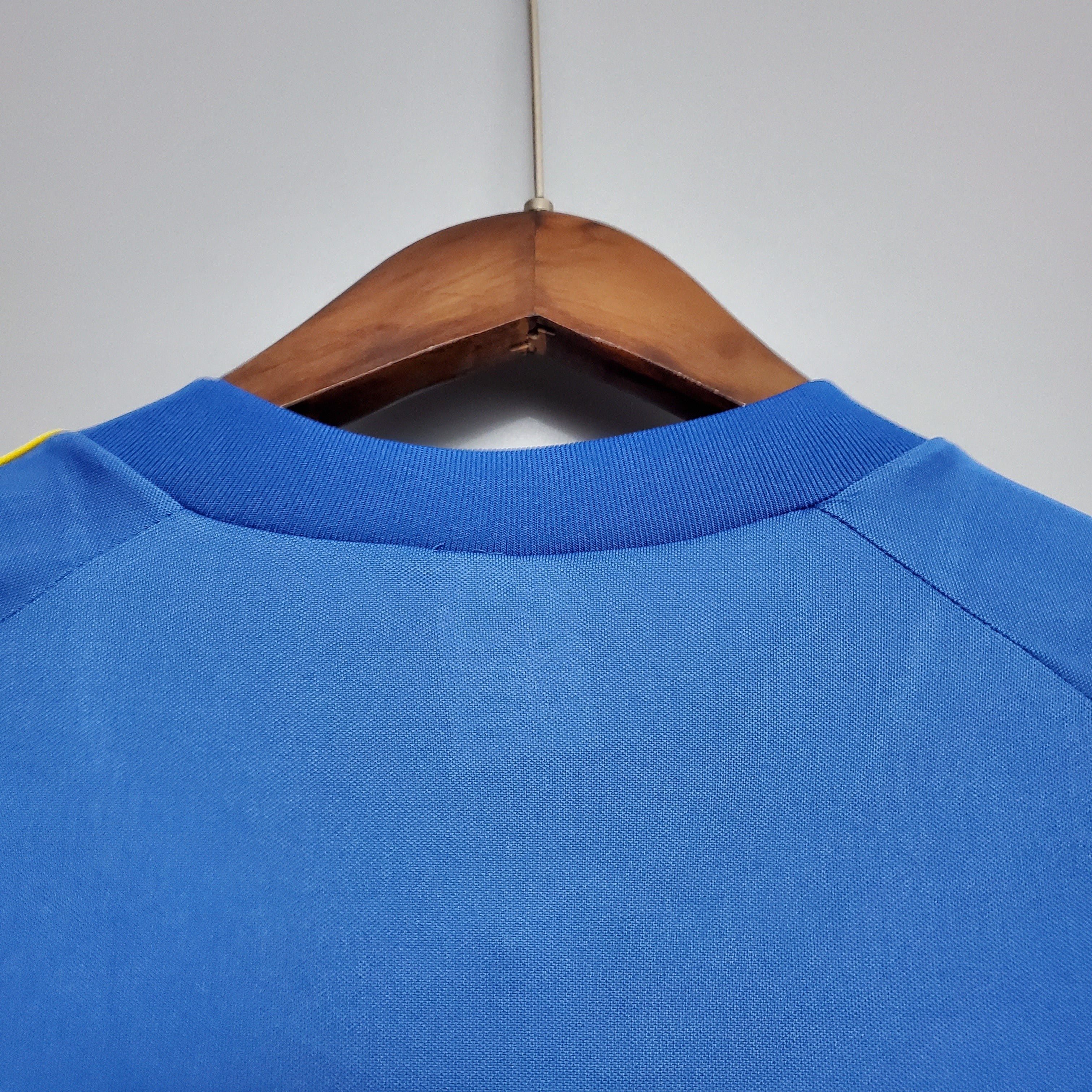 1980s Retro Football Shirt | Blue Yellow Training