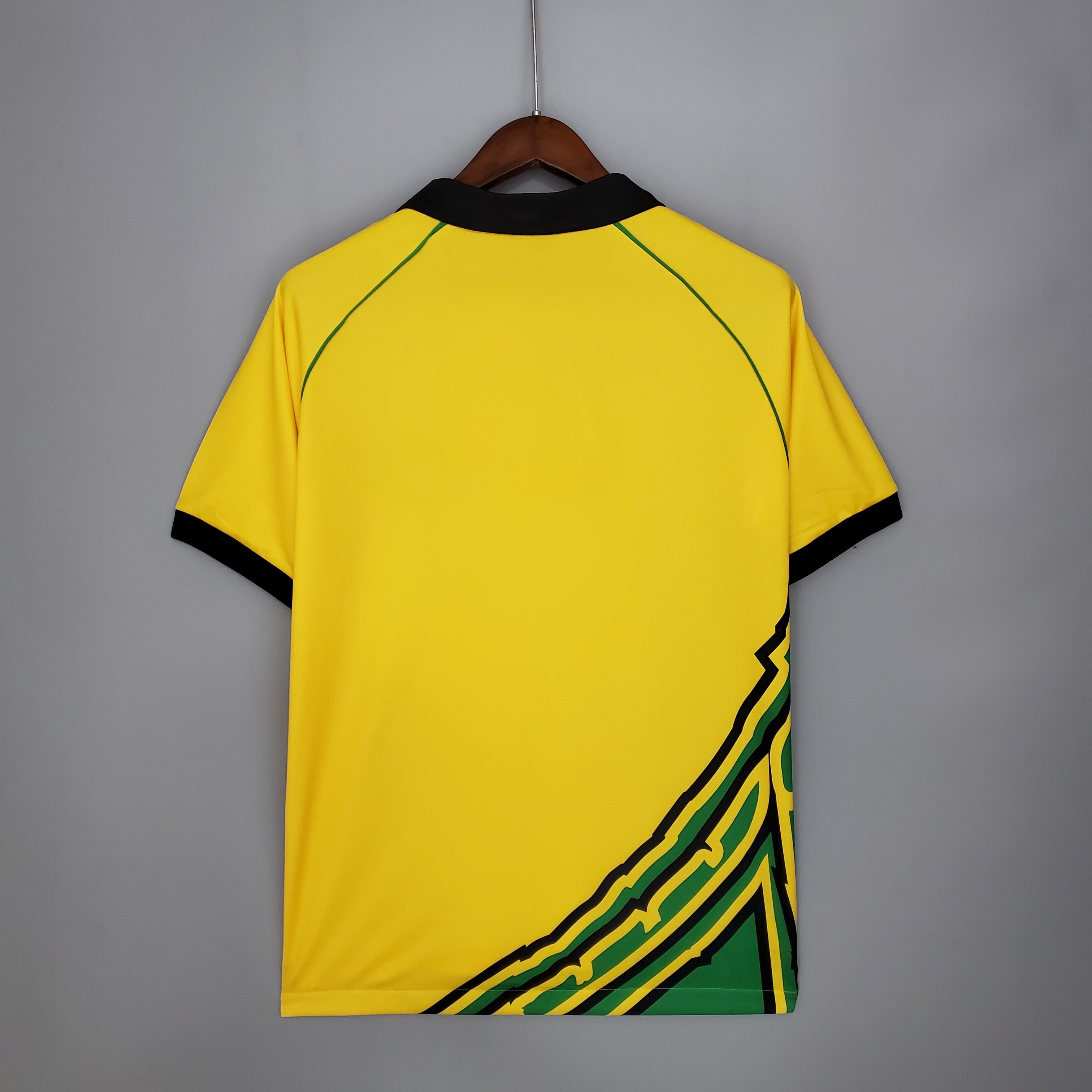 1990s Jamaica Retro Football Shirt | Yellow Green Home