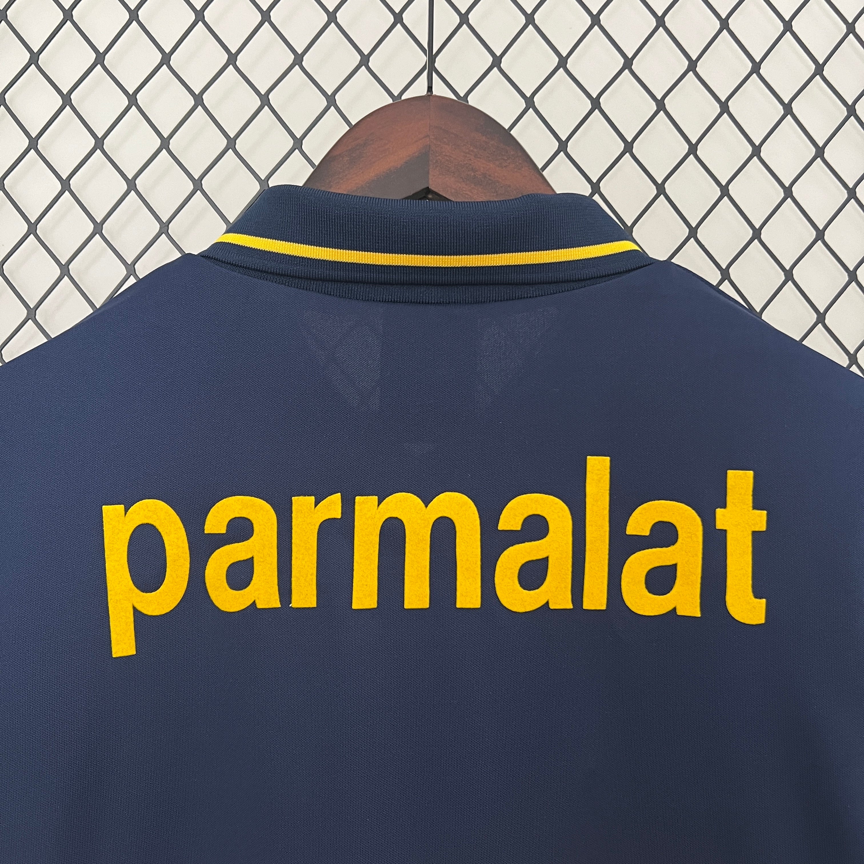 1990s Parma Retro Football Shirt | Navy Yellow Home