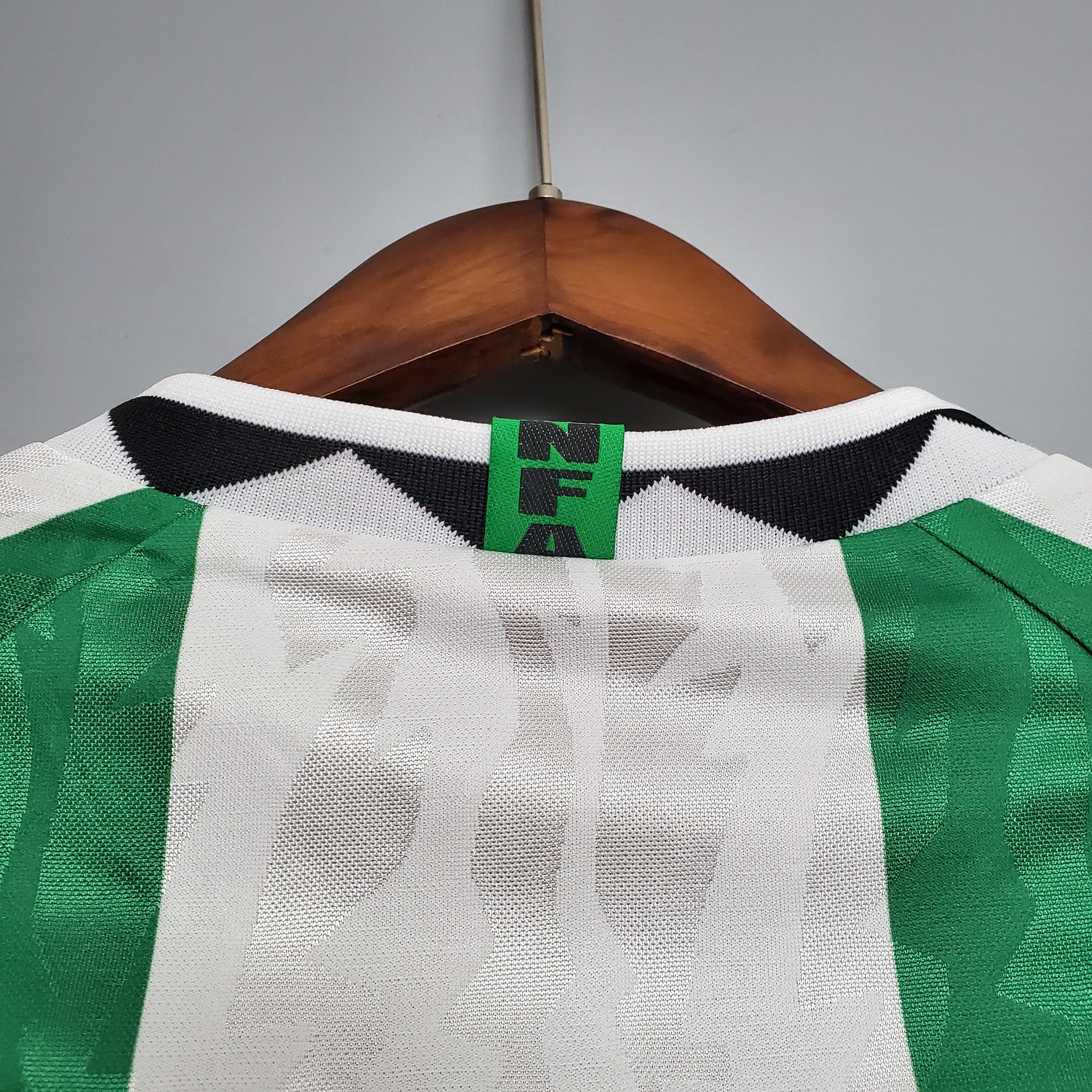 1990s Nigeria Retro Football Shirt | Green White Home