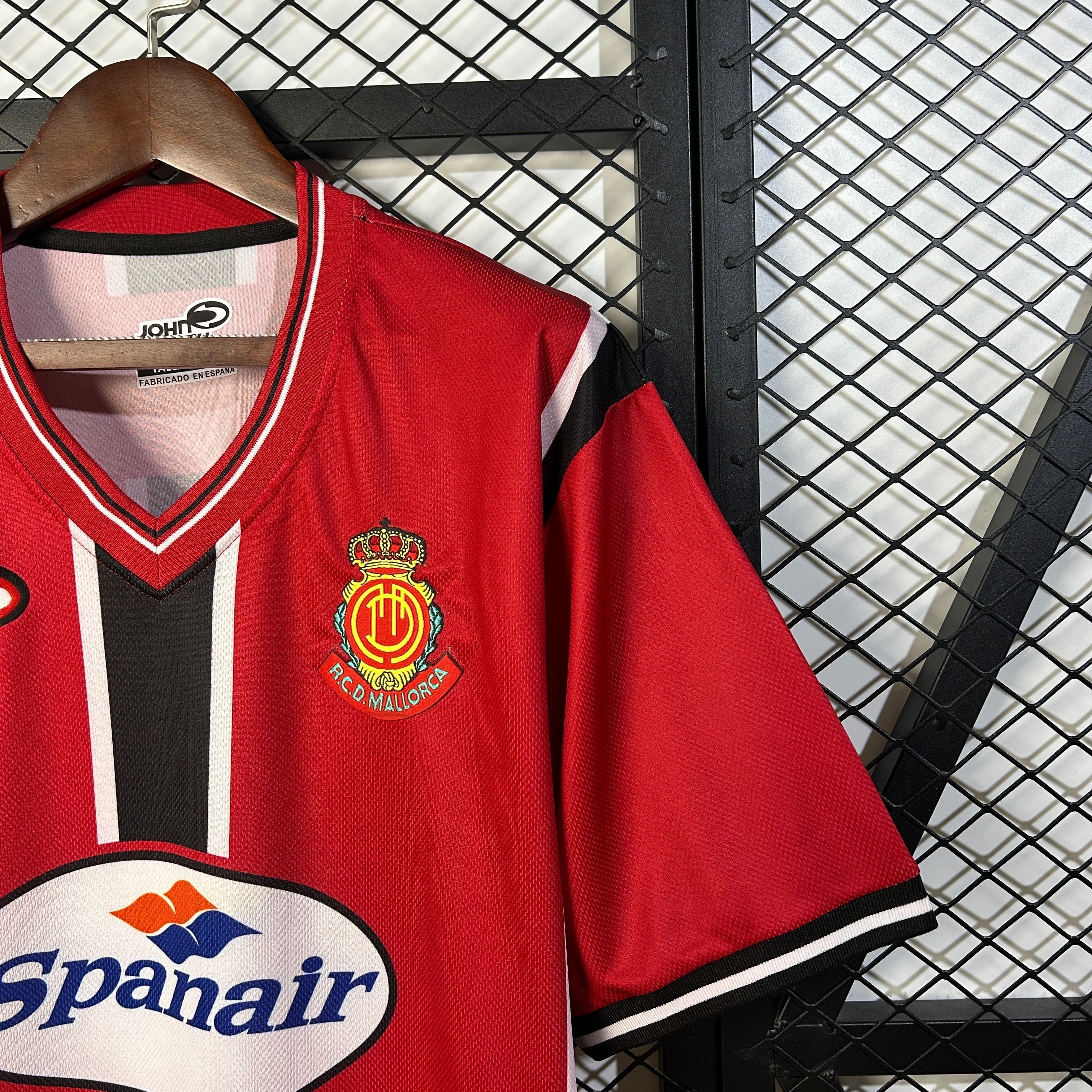 1990s Mallorca Retro Football Shirt | Red Black Home