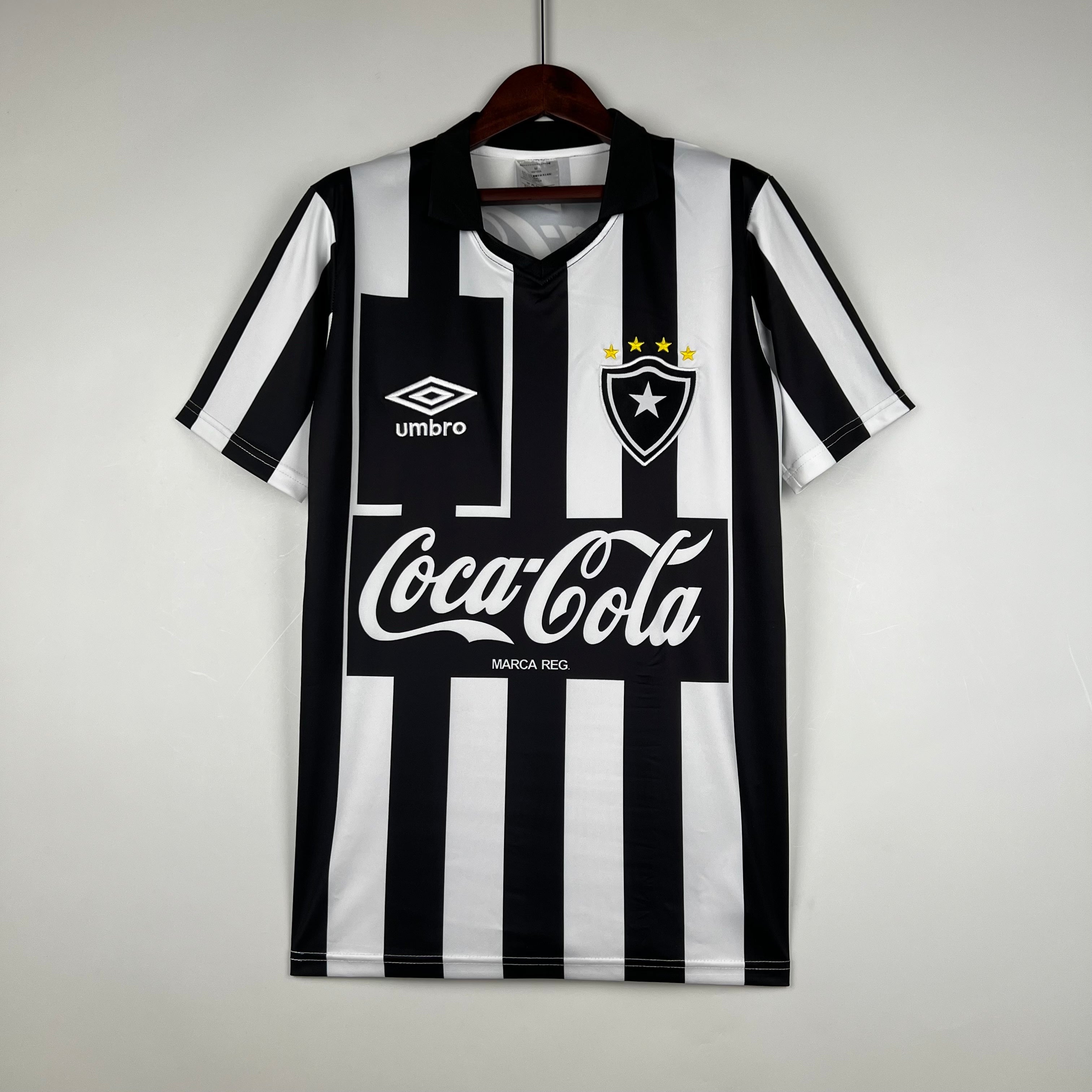 1990s Botafogo Retro Football Shirt | Black White Home