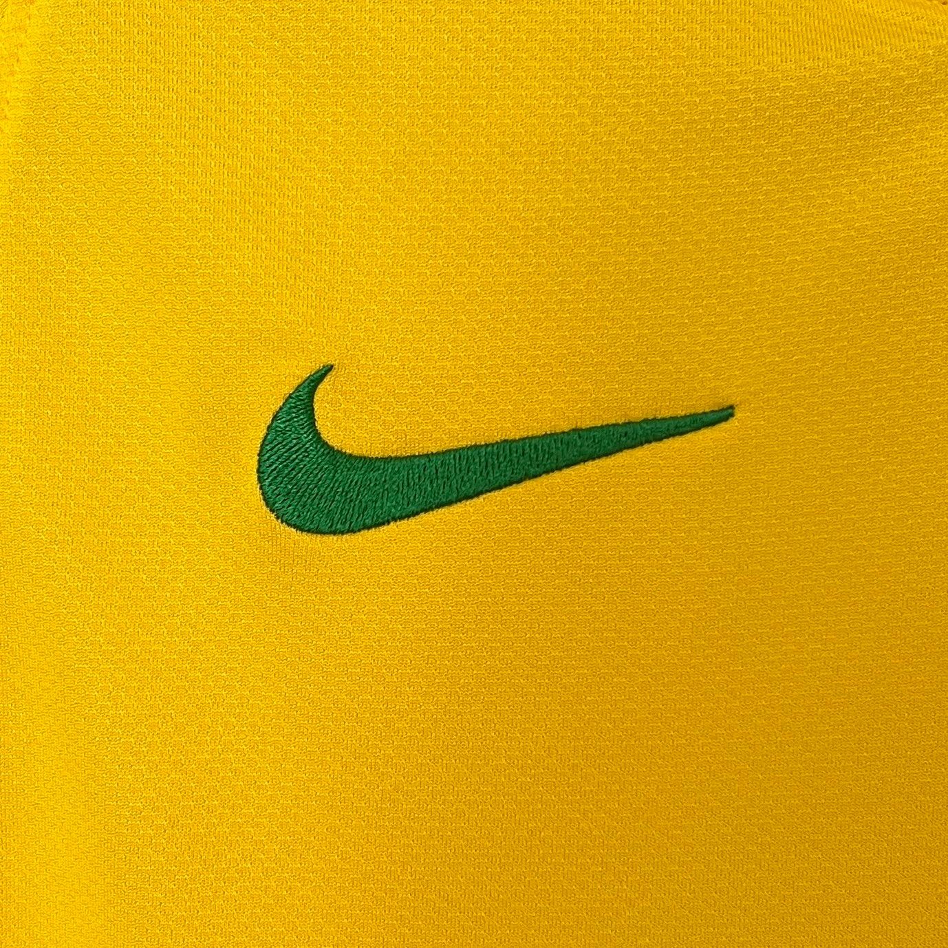 2010s Brazil Retro Football Shirt | Yellow Green Home