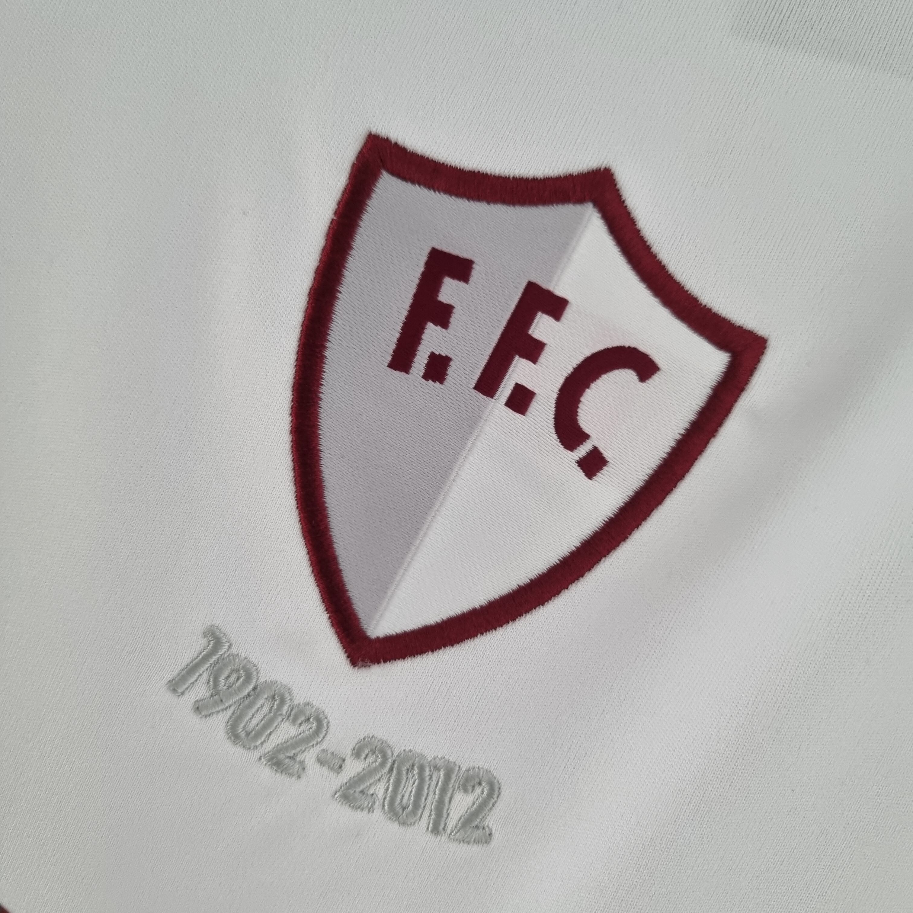 2010s Fluminense Retro Football Shirt | White Burgundy Home