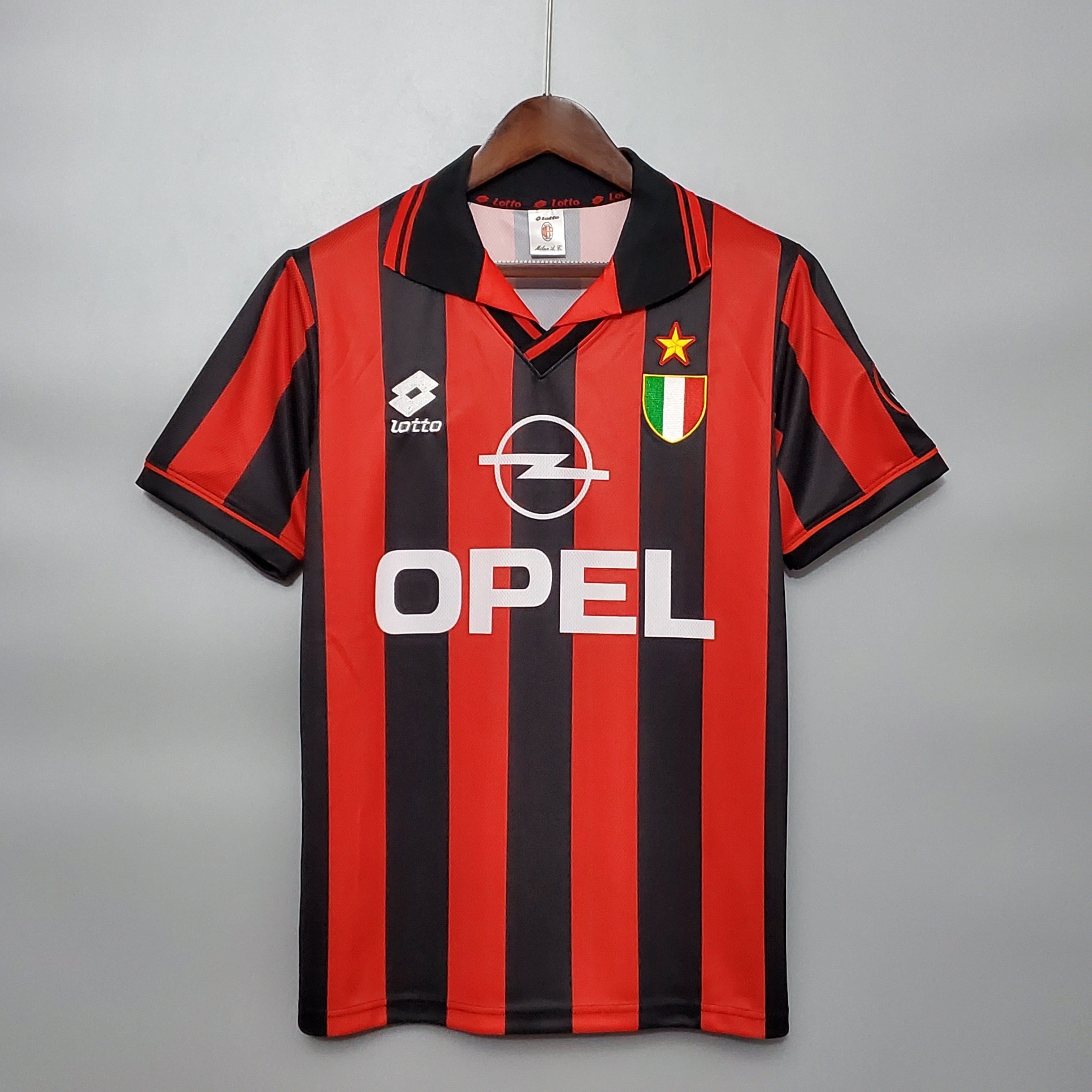 1990s AC Milan Retro Football Shirt | Red Black Home