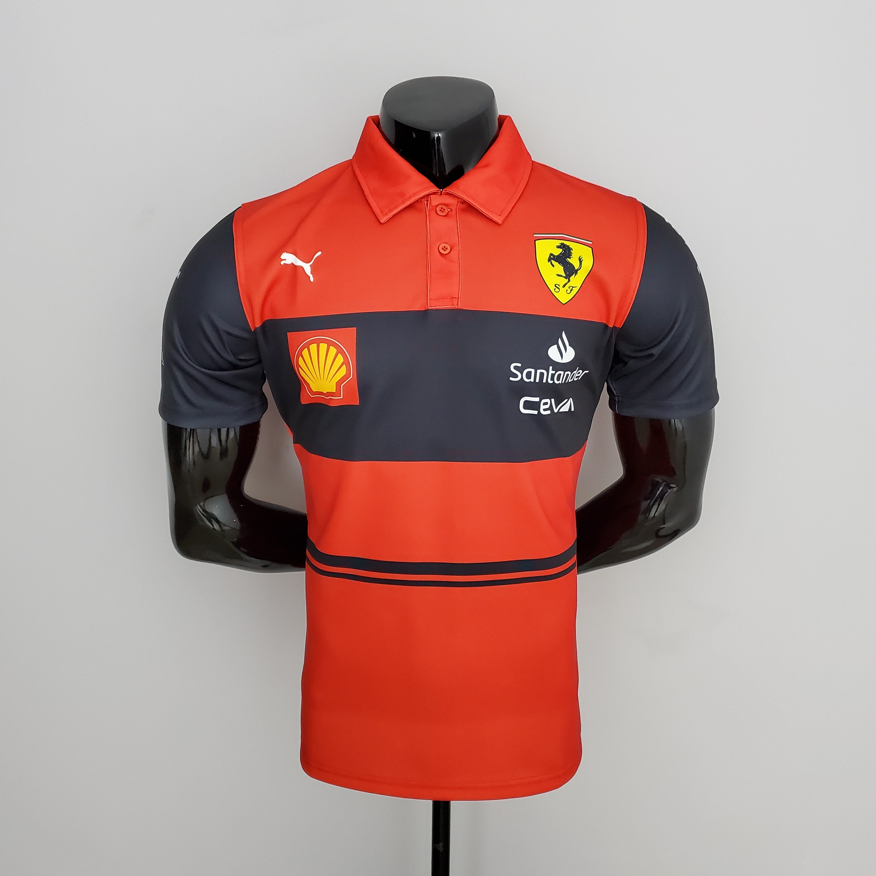 Ferrari F1 2023 Polo – Player Fit Shell | Red and Black