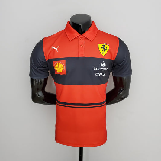 Ferrari F1 2023 Polo – Player Fit Shell | Red and Black