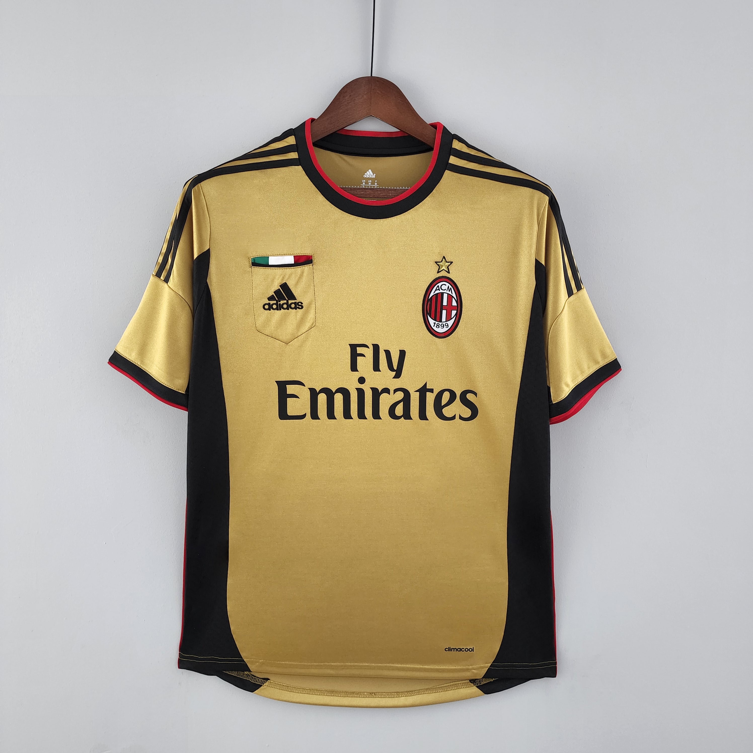 2010s AC Milan Retro Football Shirt | Gold Black Home