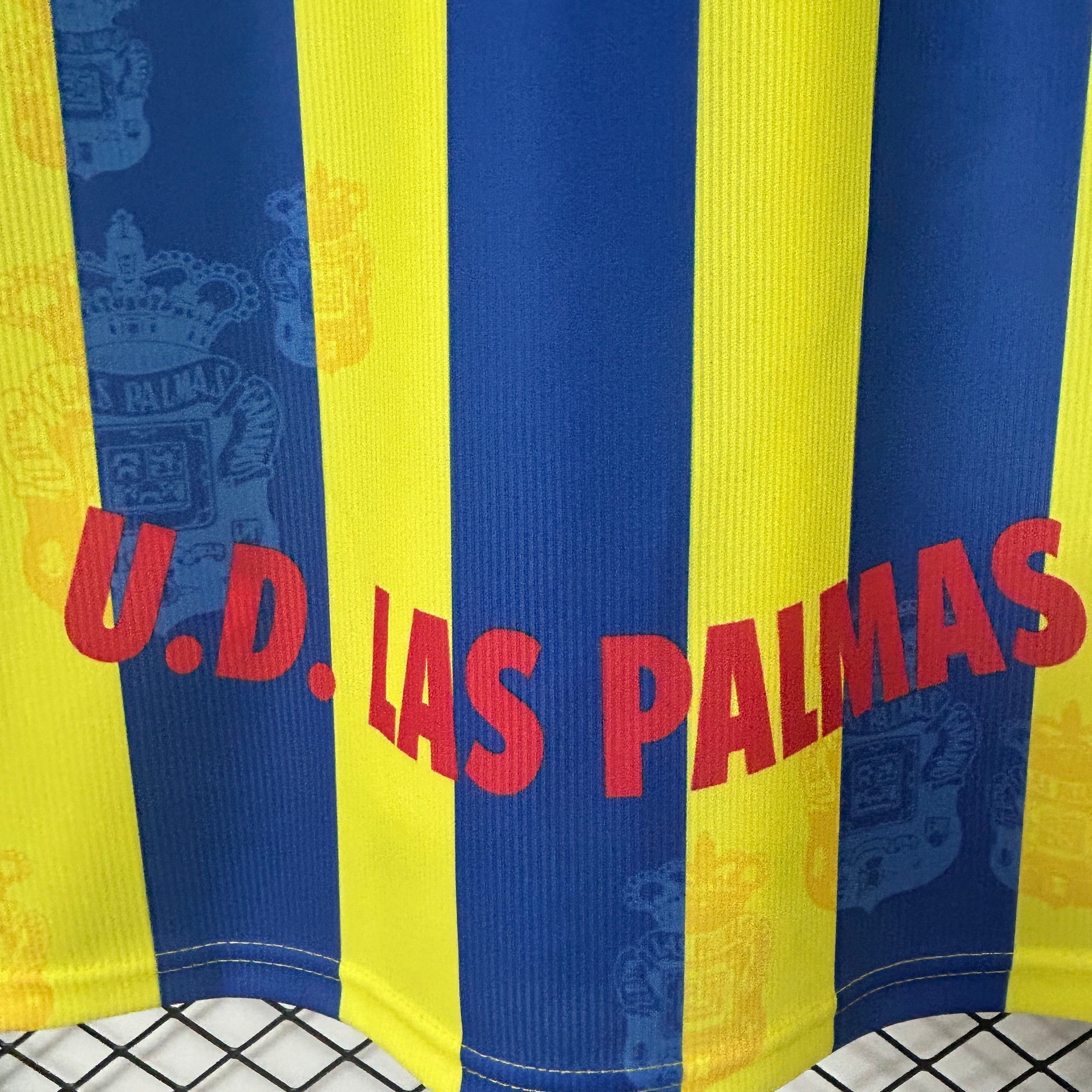 1990s U.D. Las Palmas Retro Football Shirt | Yellow Blue Home