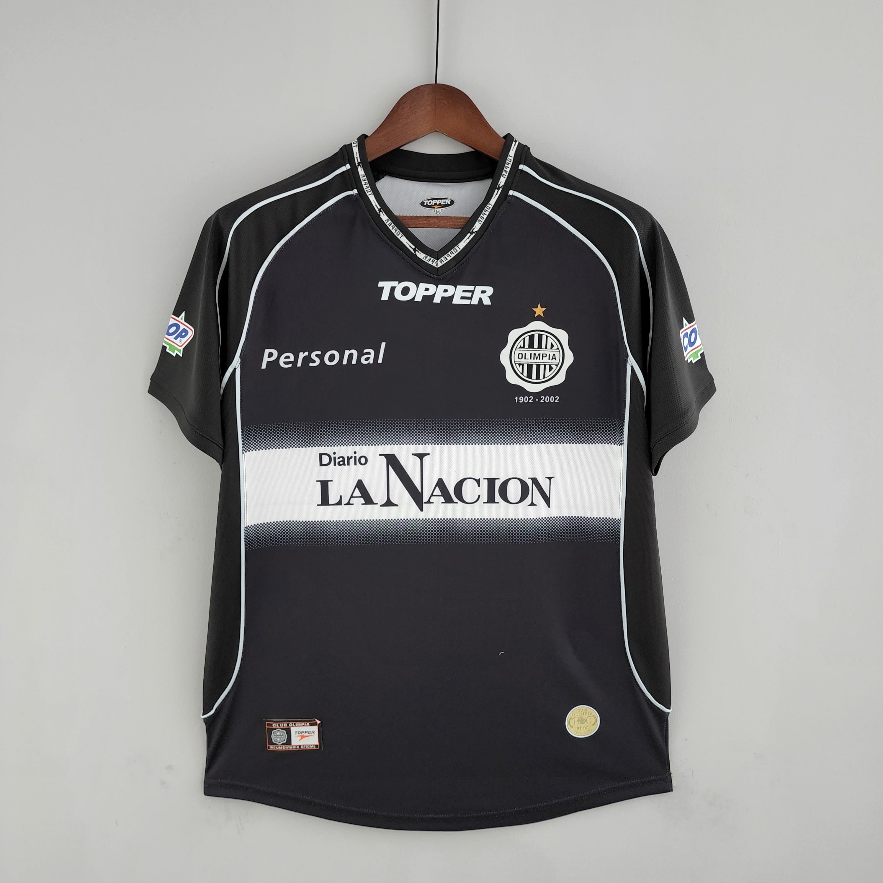 2000s Olimpia Retro Football Shirt | Black White Third
