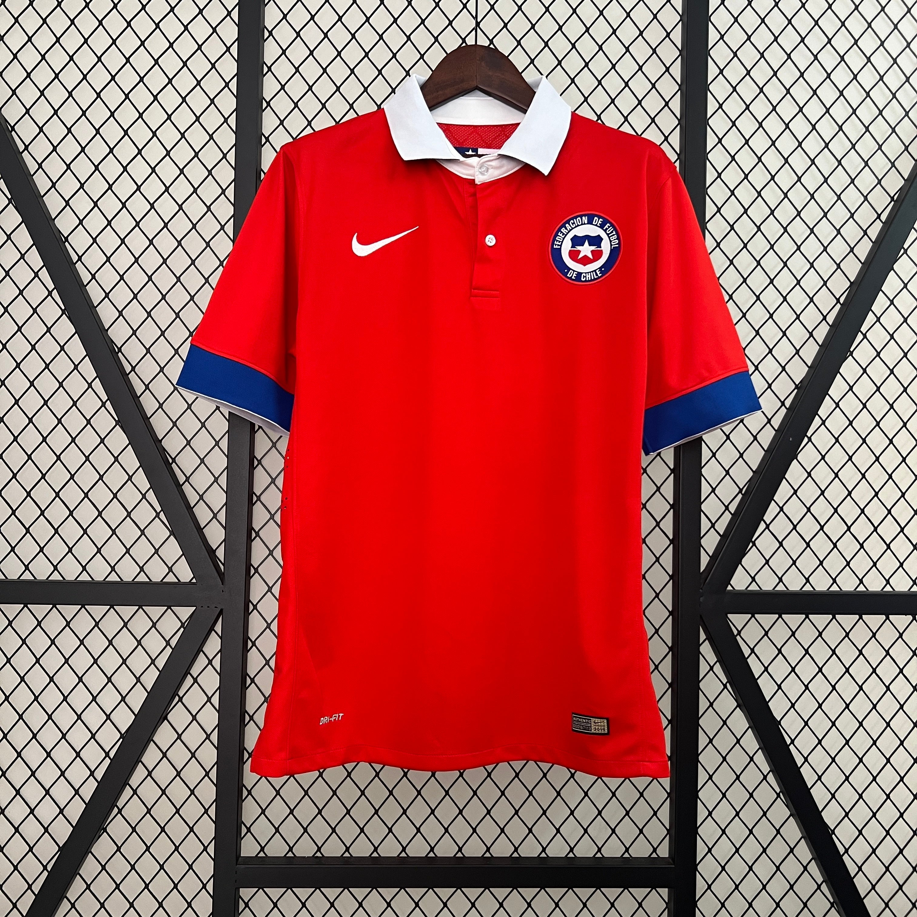 2000s Chile Retro Football Shirt | Red Blue Home