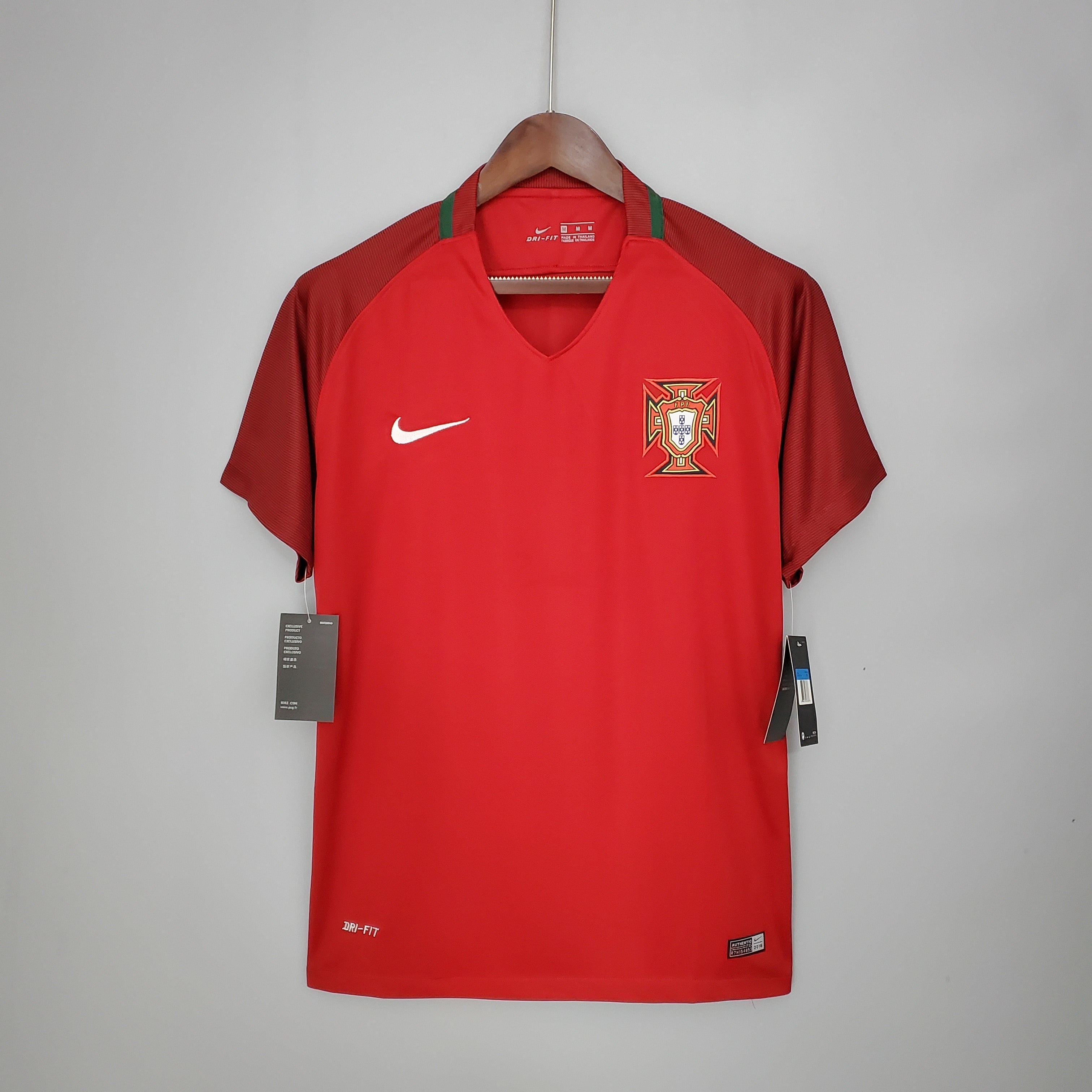 2010s Portugal Retro Football Shirt | Red Green Home