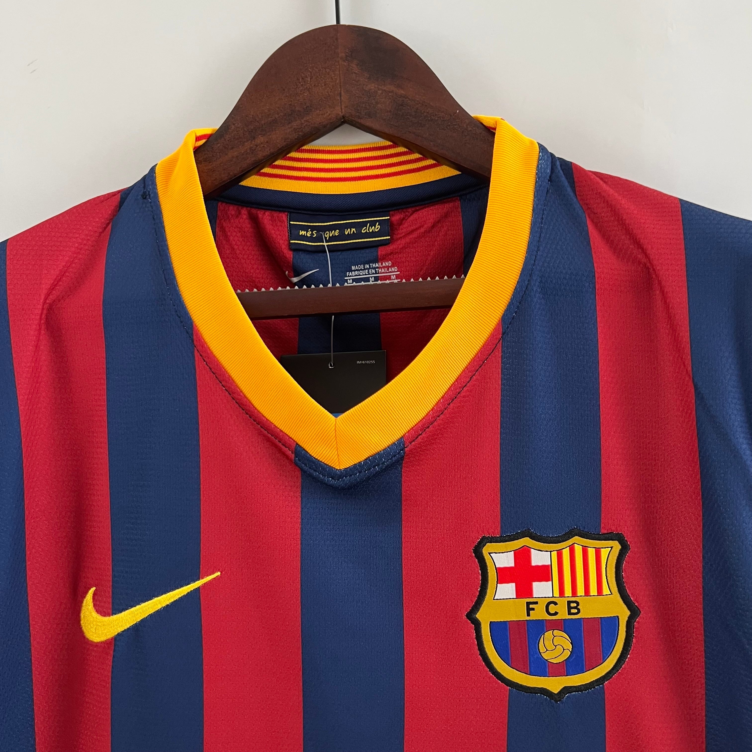 2010s Barcelona Retro Football Shirt | Red Navy Home