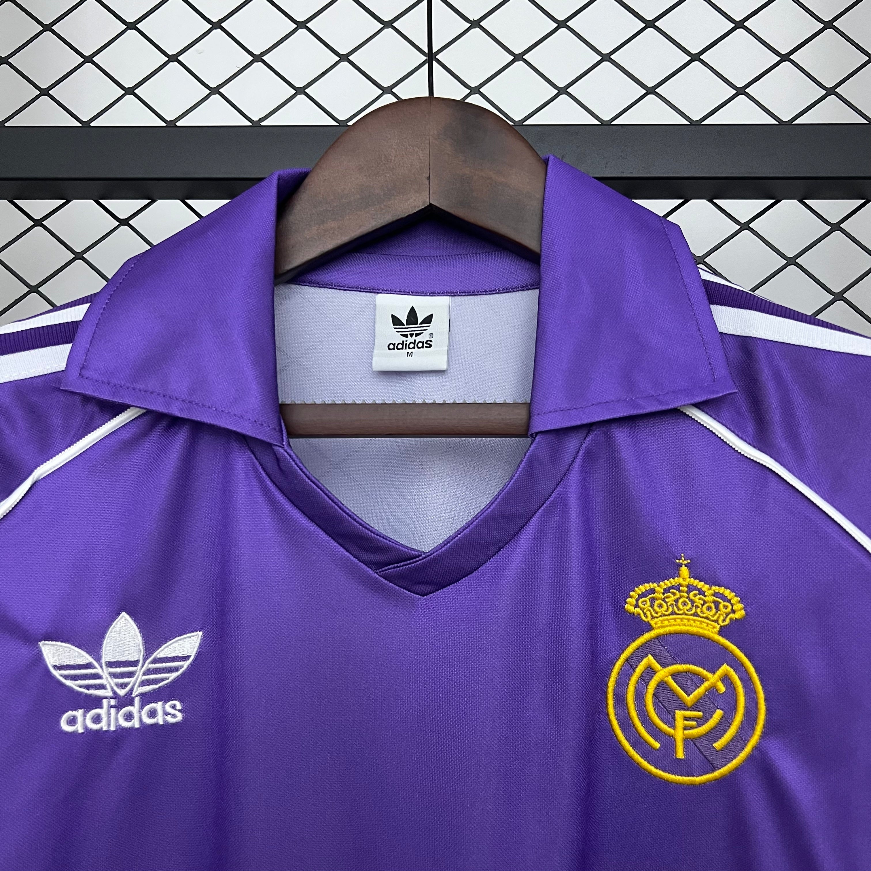 1990s Real Madrid Retro Football Shirt | Purple Yellow Home