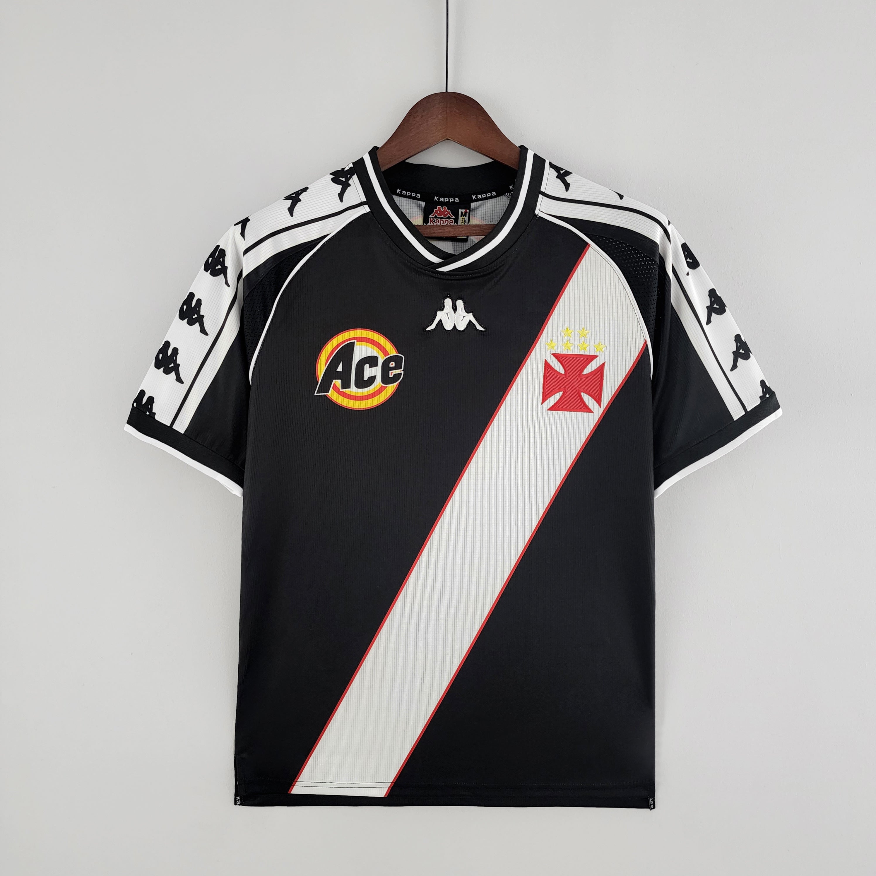 1990s Vasco Da Gama Retro Football Shirt | Black White Home
