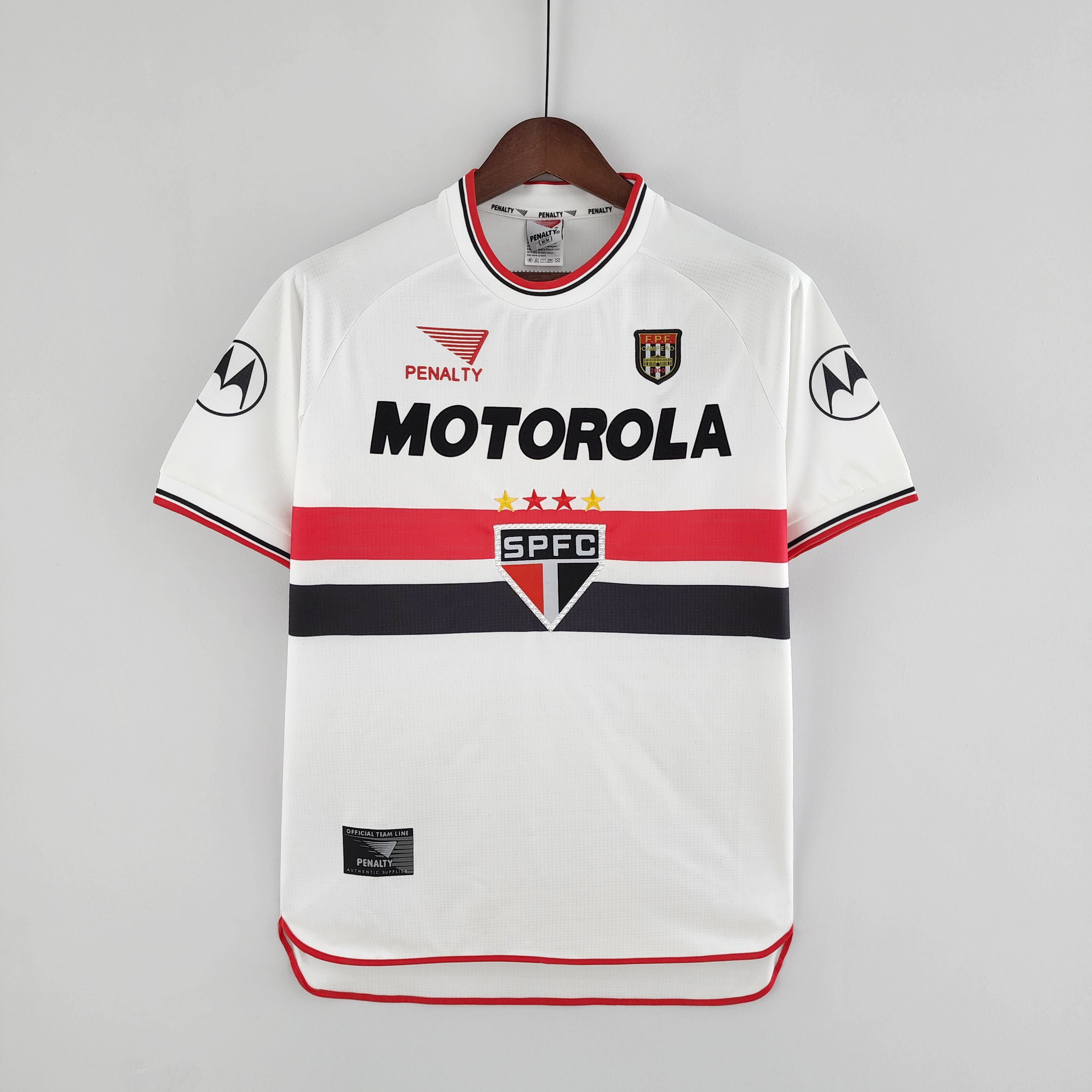2000s Sao Paulo Retro Football Shirt | White Red Home