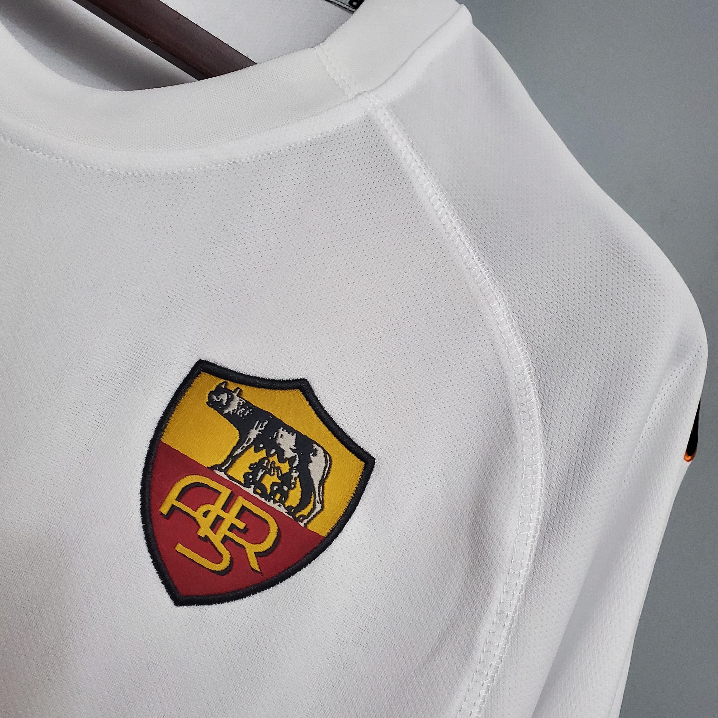 2000s AS Roma Retro Football Shirt | White Maroon Home