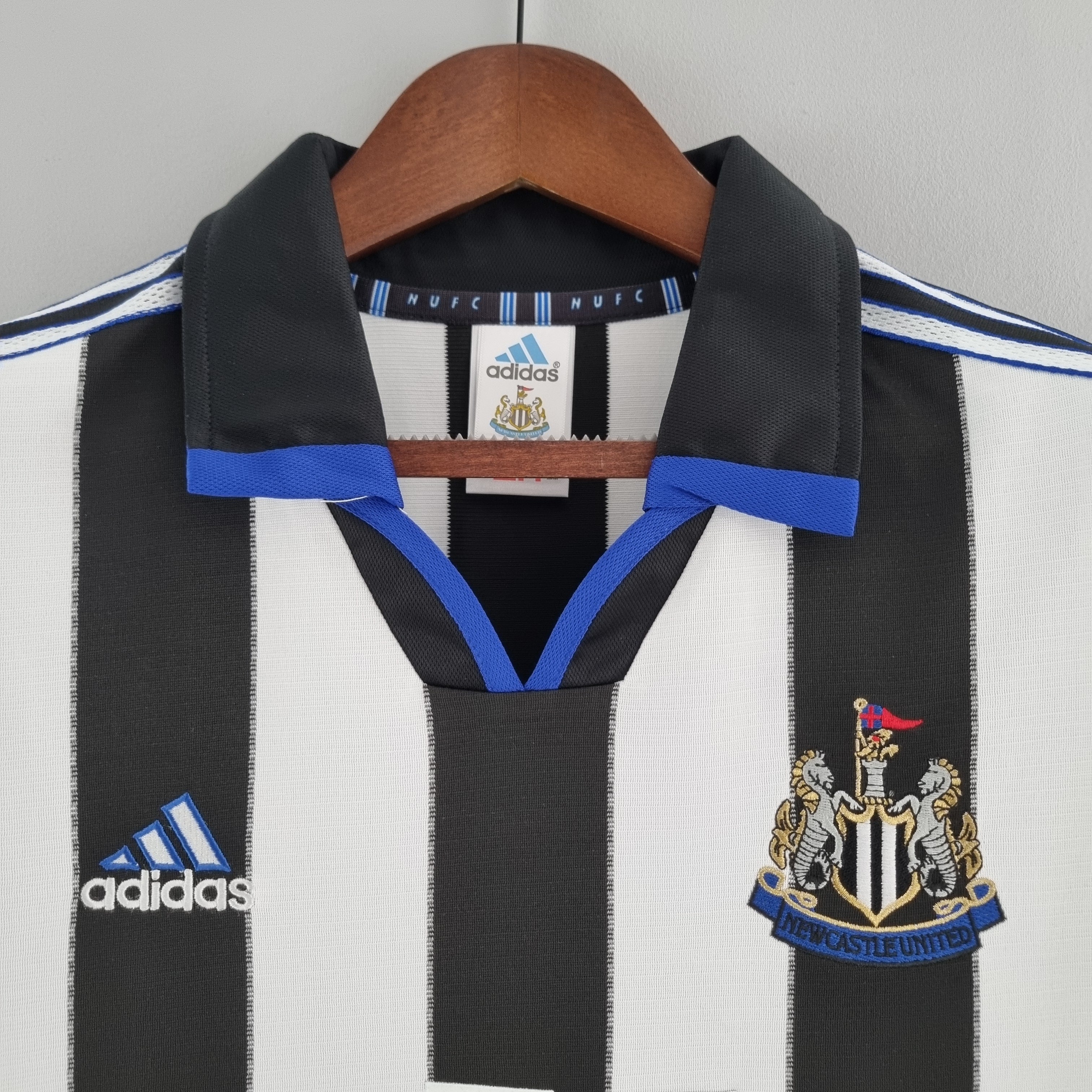 1990s Newcastle United Retro Football Shirt | Black White Home