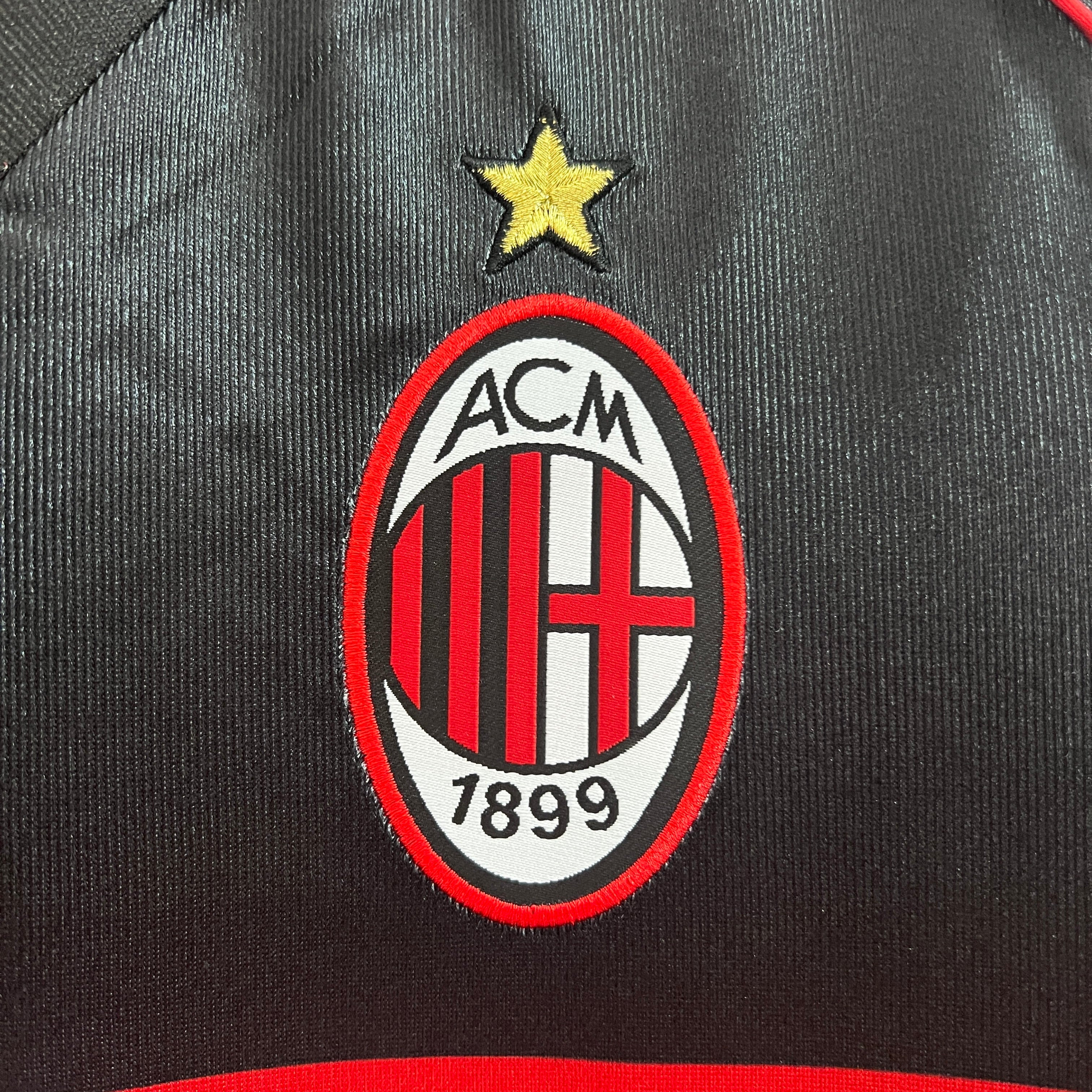 1990s AC Milan Retro Football Shirt | Black Red Home