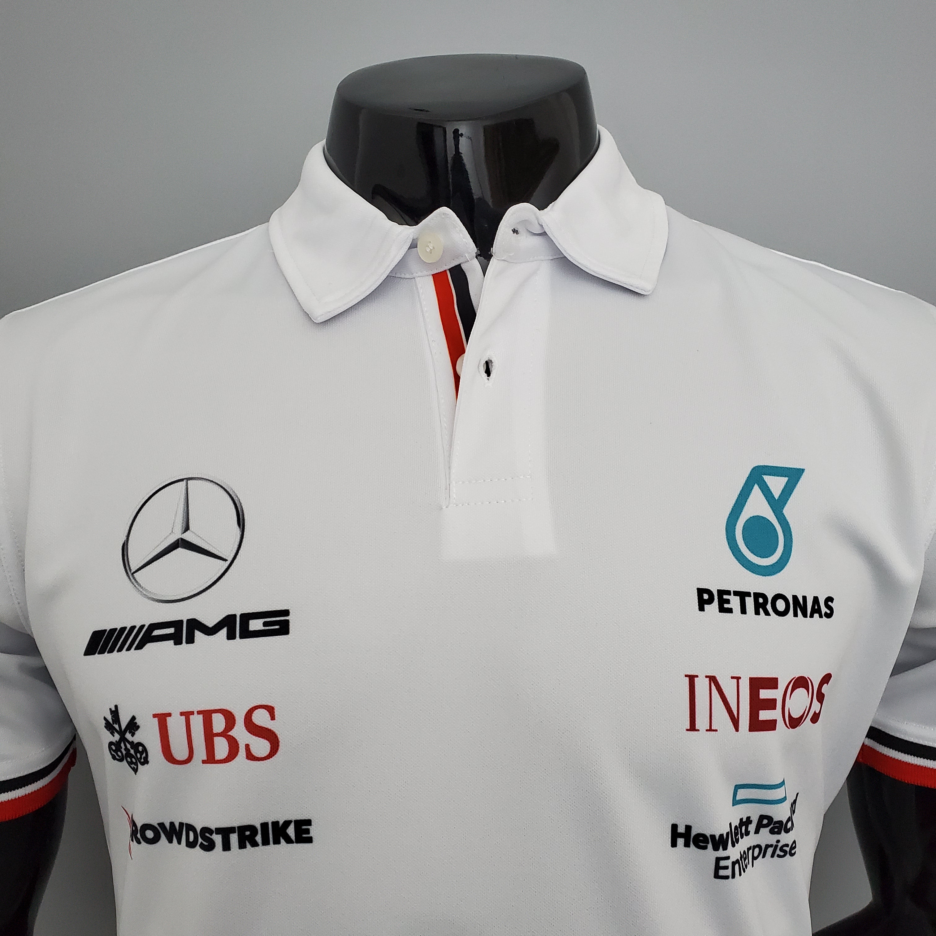 Mercedes F1 2023 Player Fit Polo – Petronas | White