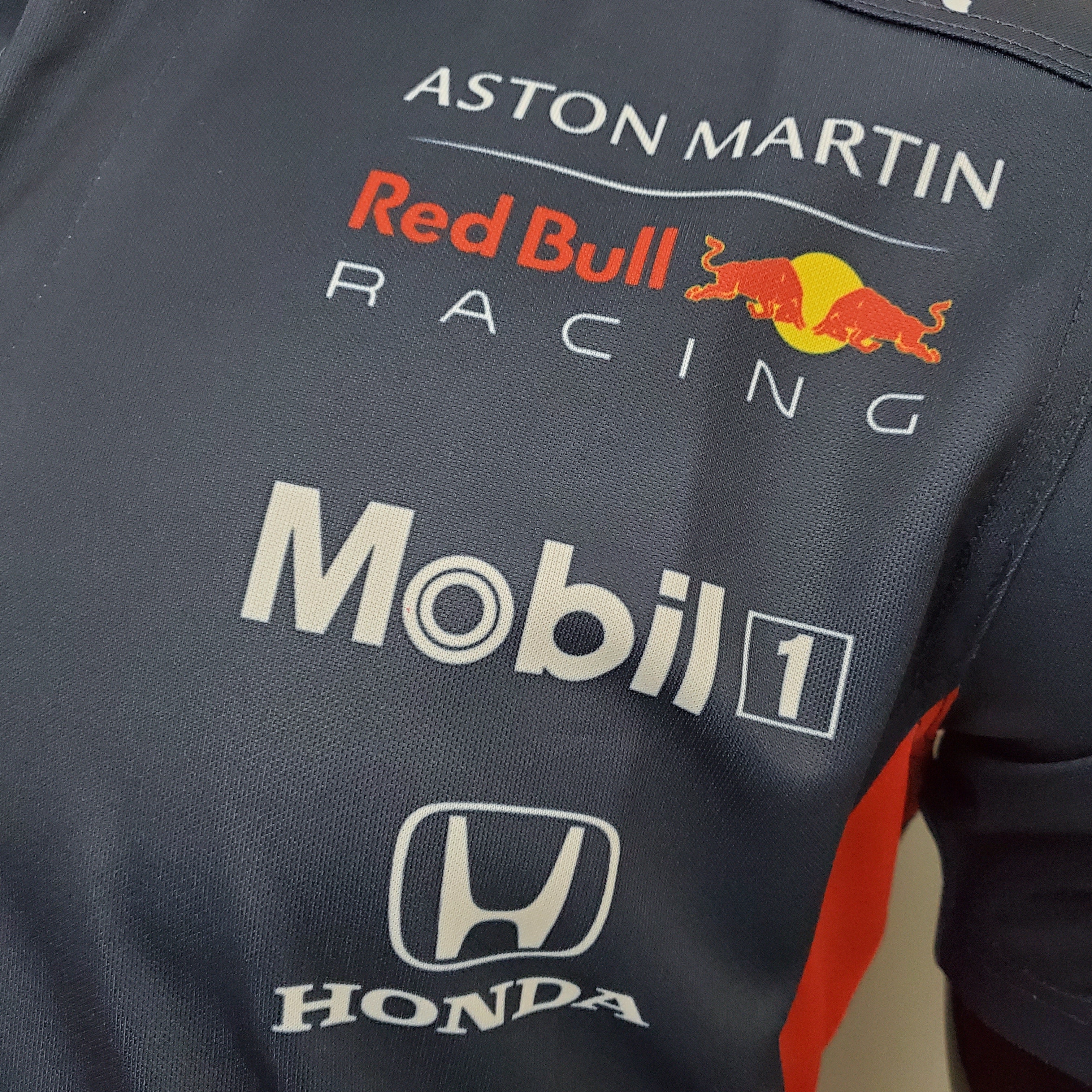 Red Bull Racing F1 2025 Polo – Player Fit Mobil1 | Navy Blue