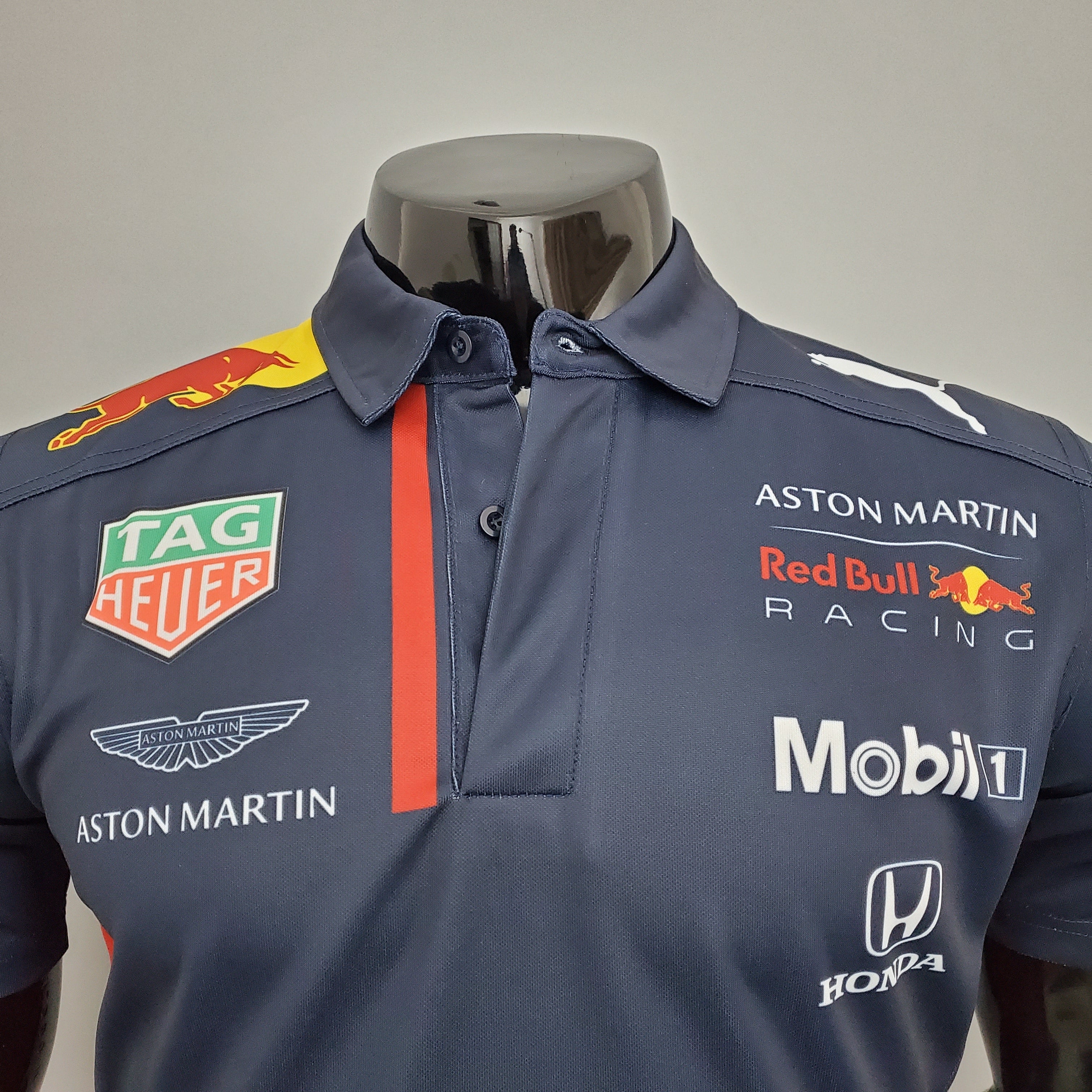 Red Bull Racing F1 2025 Polo – Player Fit Mobil1 | Navy Blue