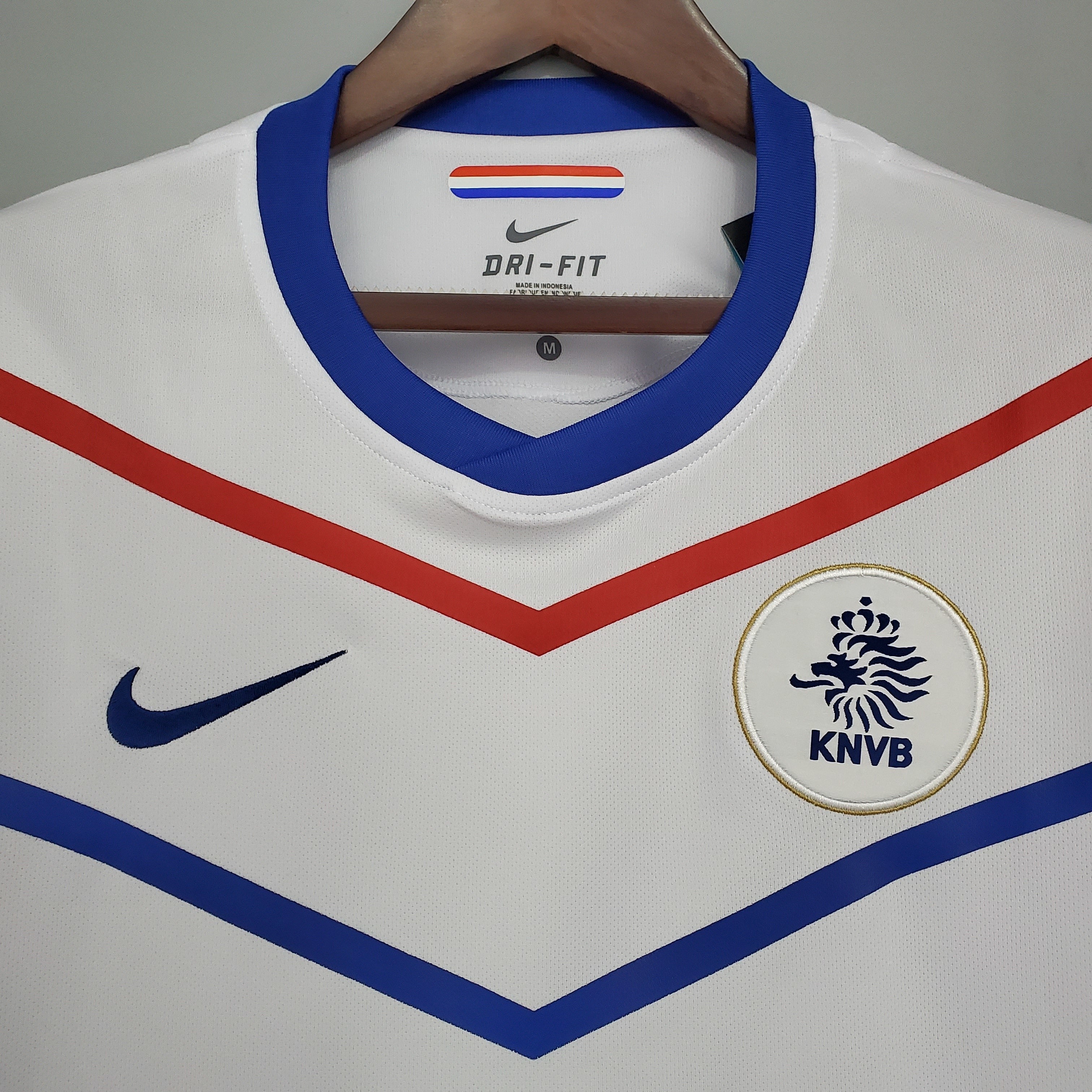 2010s Netherlands Retro Football Shirt | White Blue Home