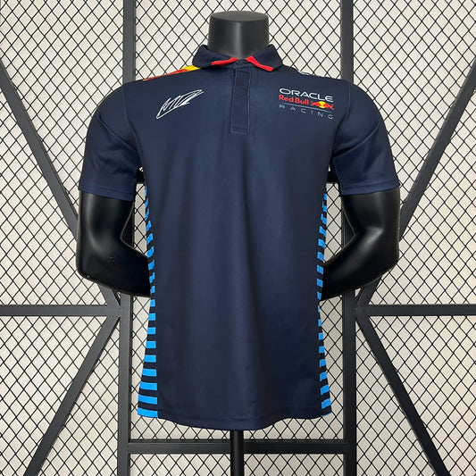 Red Bull Racing F1 2023 Polo – Player Fit – Max Verstappen #1 | Navy Blue