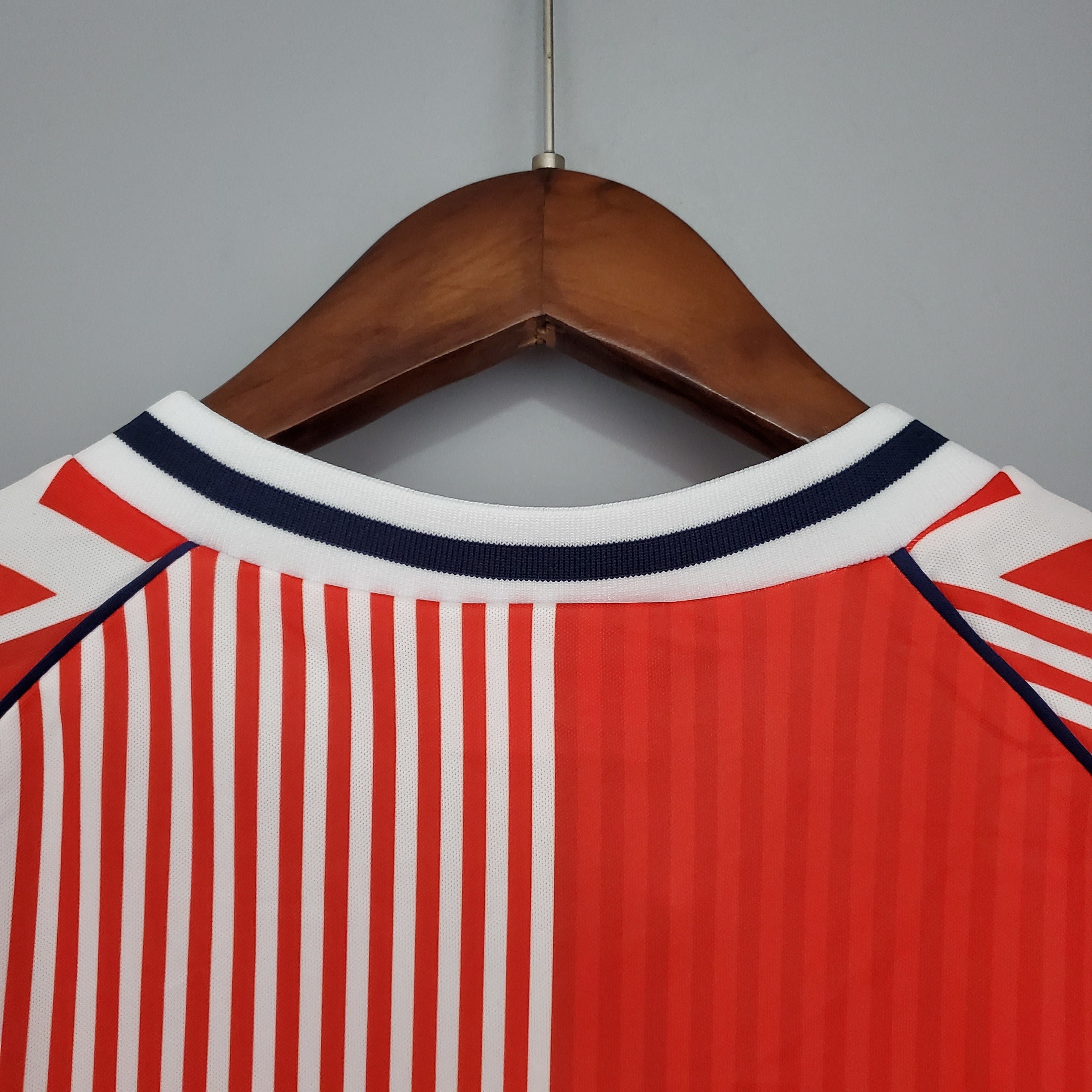 1990s Denmark Retro Football Shirt | Red White Home