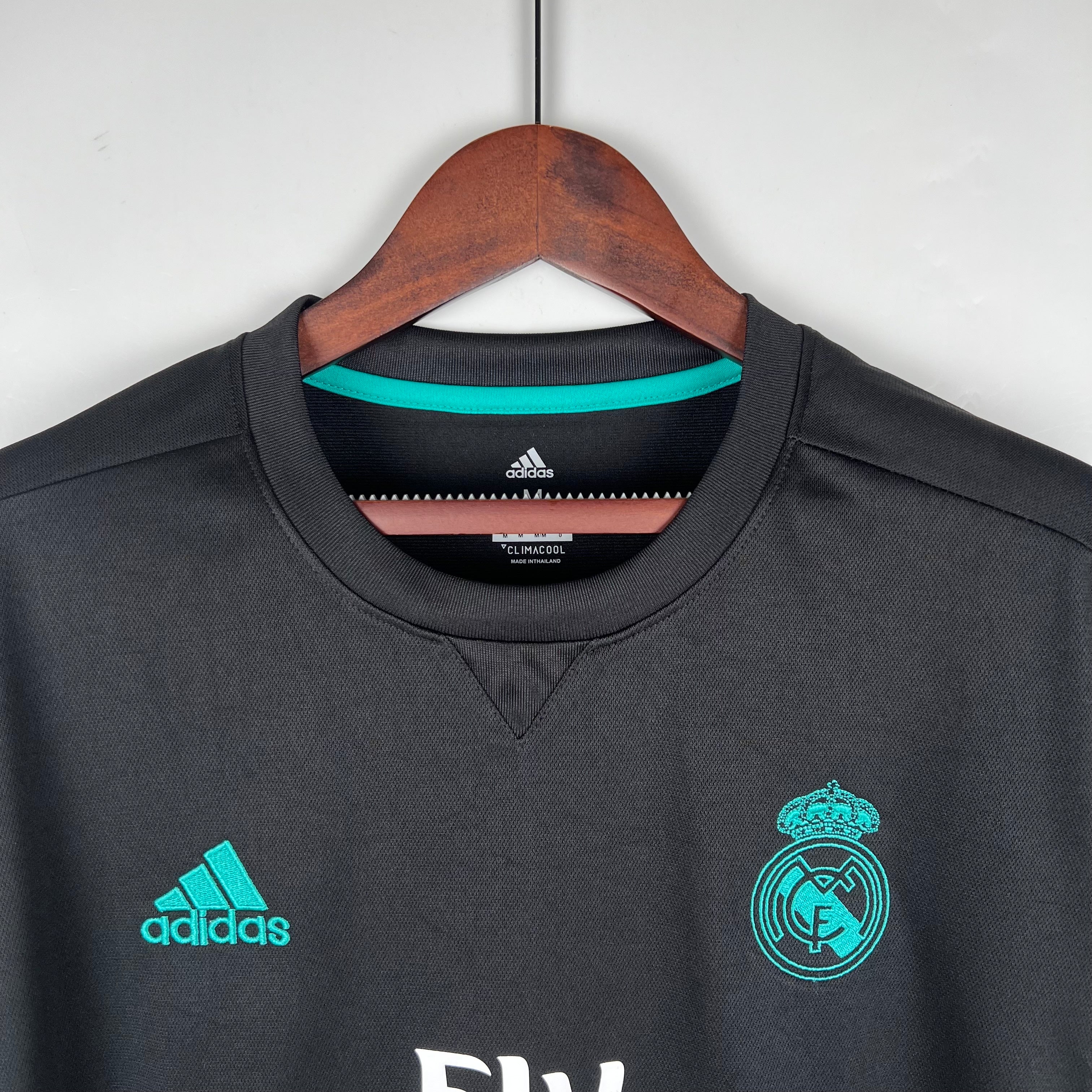 2020s Real Madrid Retro Football Shirt | Black Aqua Home